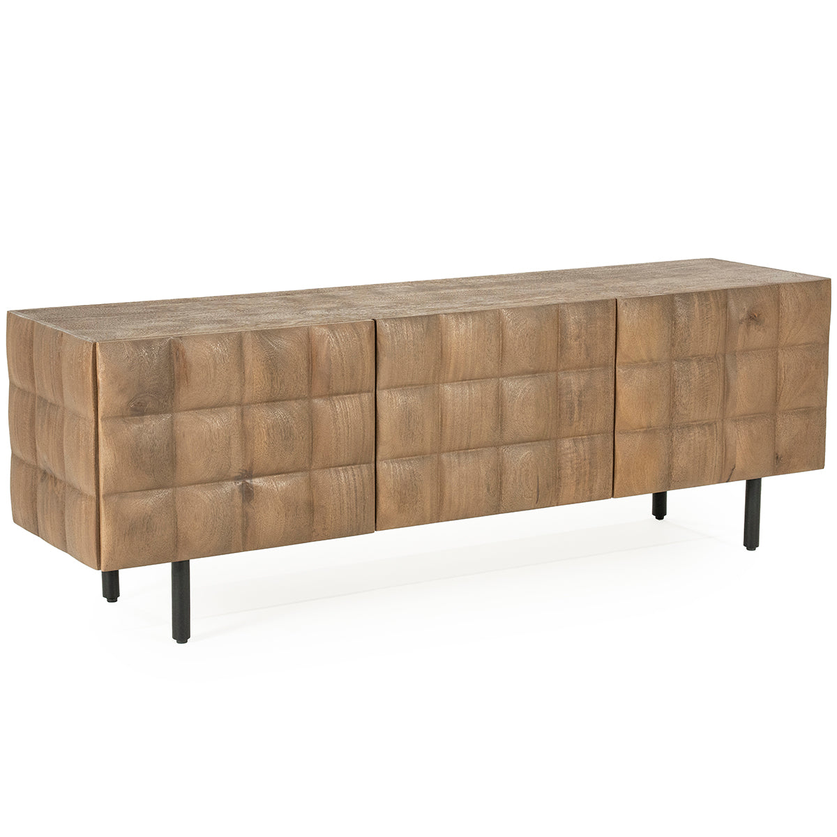 Felix Mango Wood 3 Doors TV Cabinet