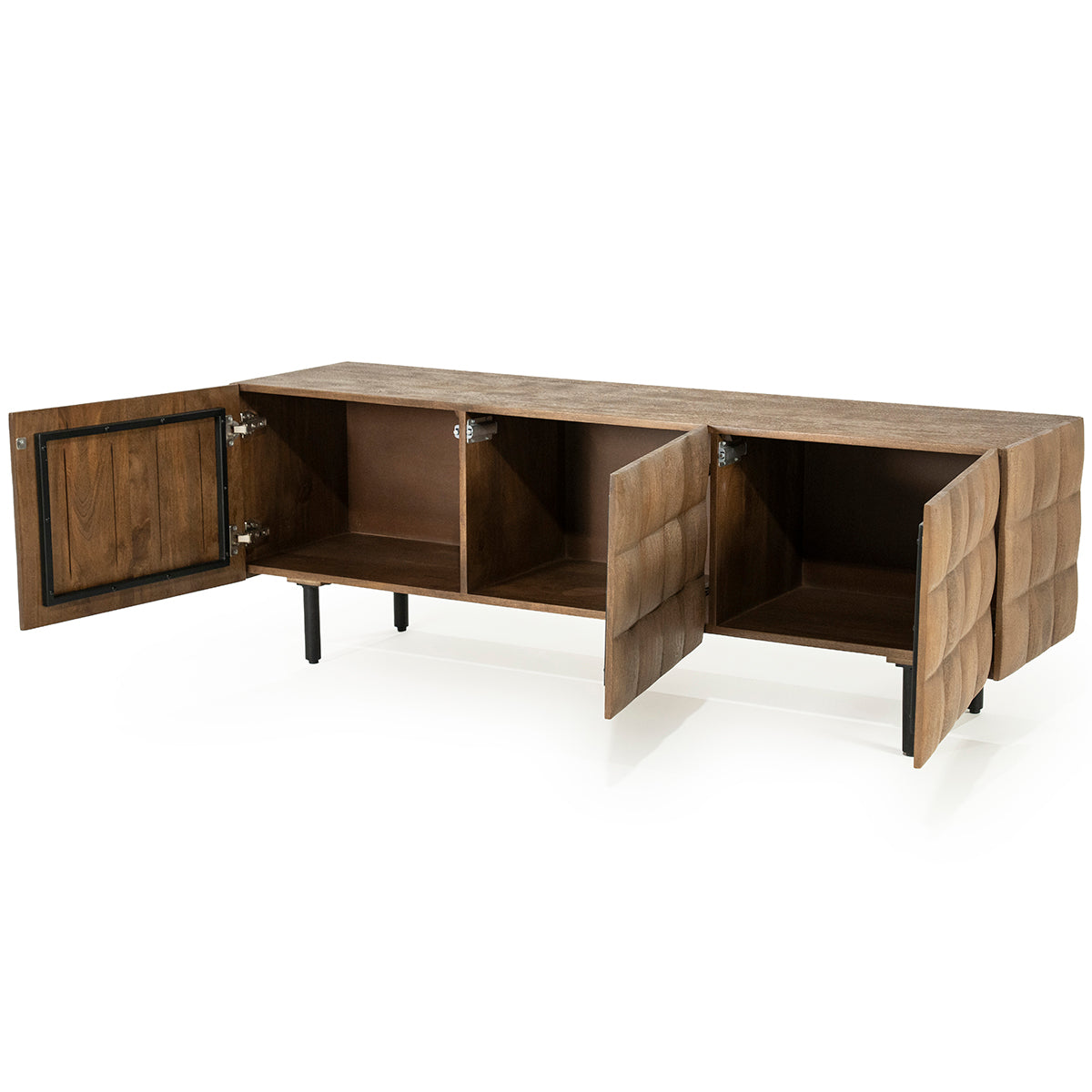 Felix Mango Wood 3 Doors TV Cabinet