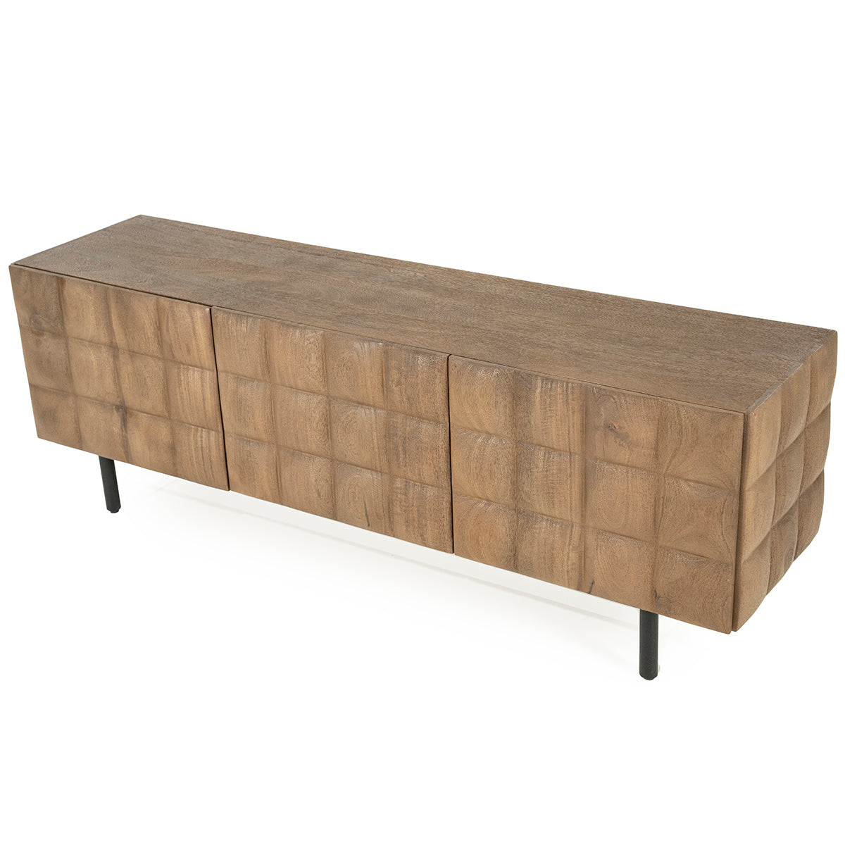 Felix Mango Wood 3 Doors TV Cabinet