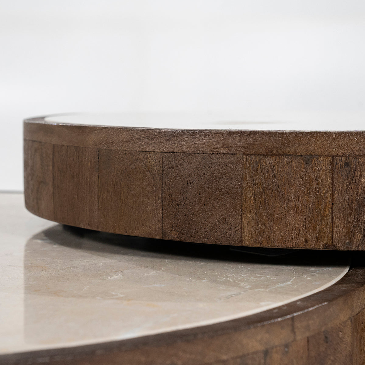 Hazel Marble/Mango Wood Coffee Table Set - WOO .Design