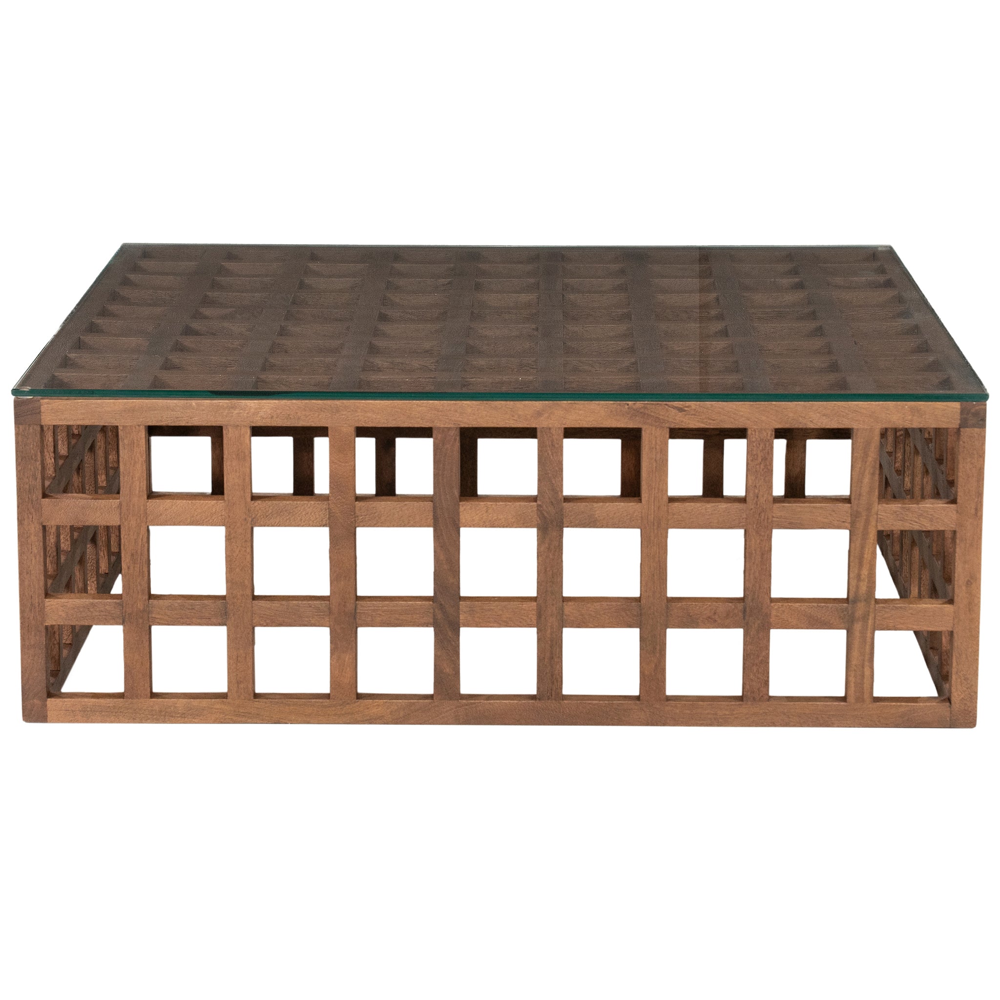 Heras Mango Wood/Glass Coffee Table