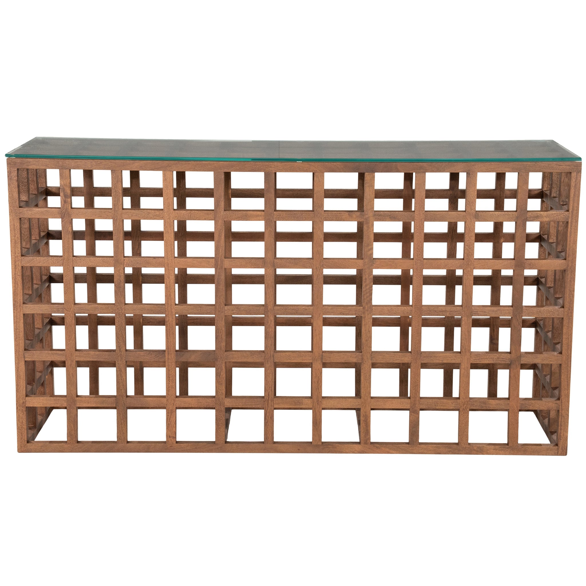 Heras Mango Wood/Glass Console