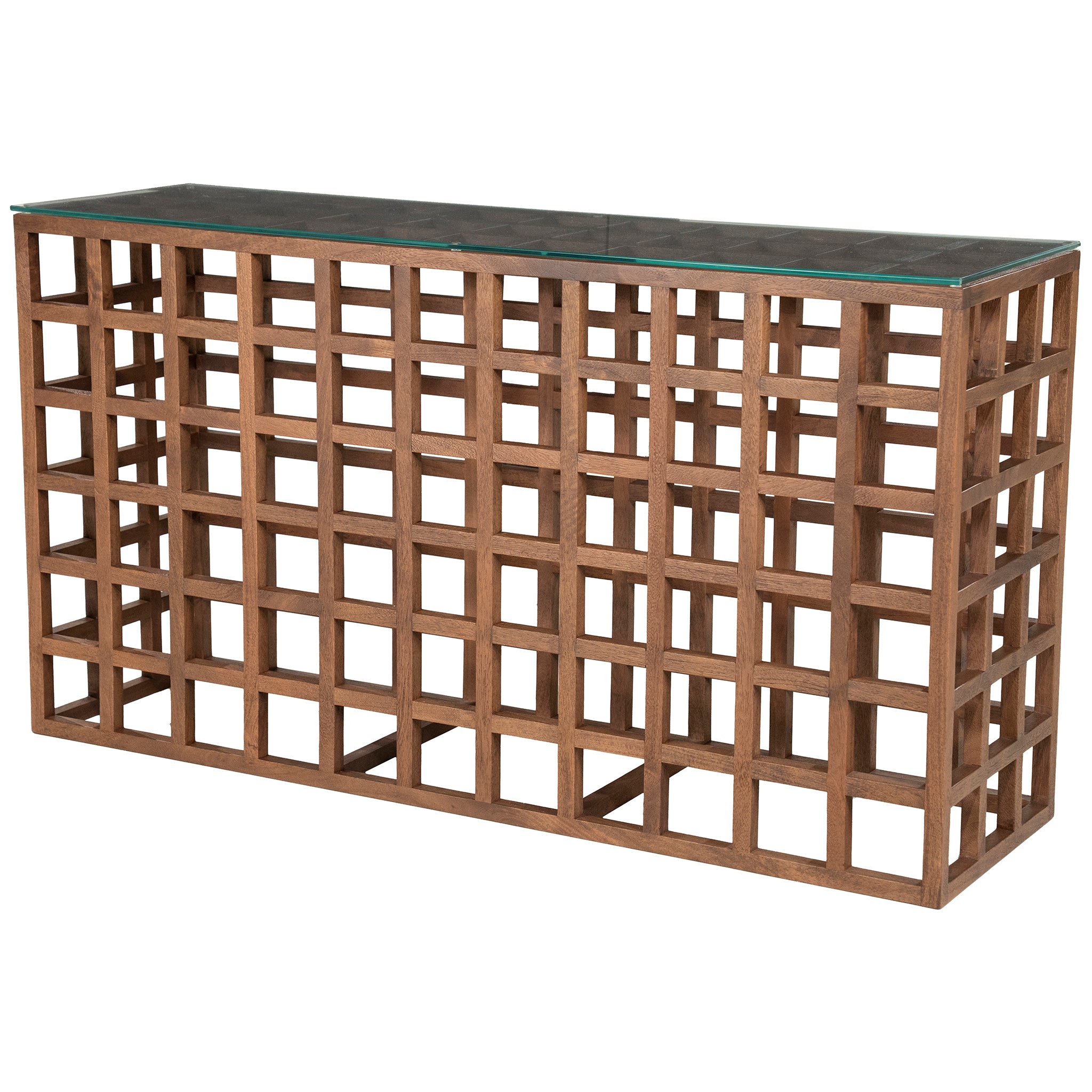 Heras Mango Wood/Glass Console