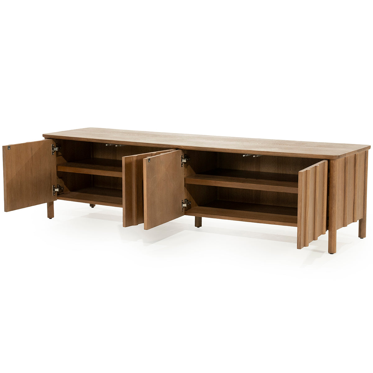 Jake Oak Wood 4 Doors TV Cabinet