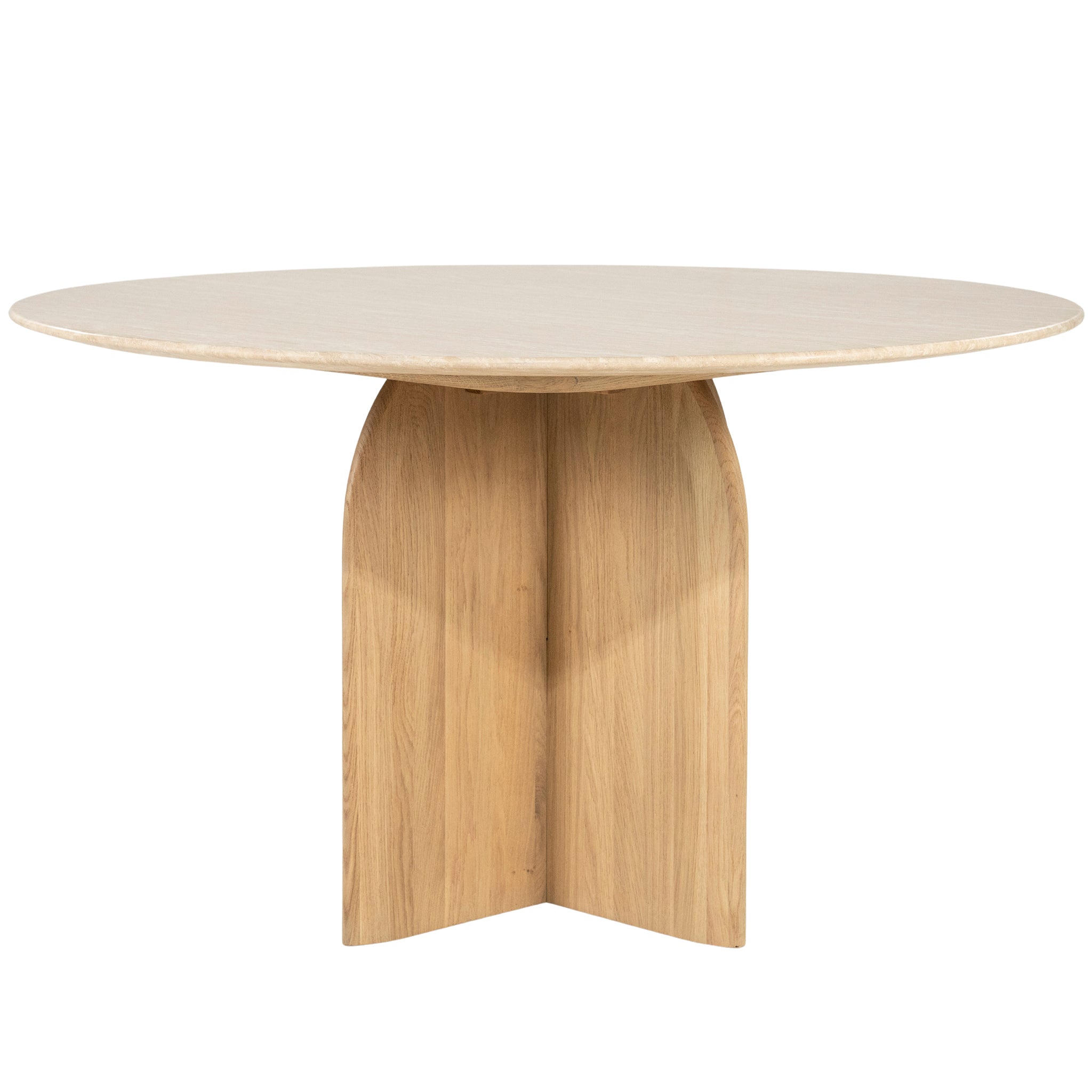 Lova Travertine/Oak Wood Dining Table