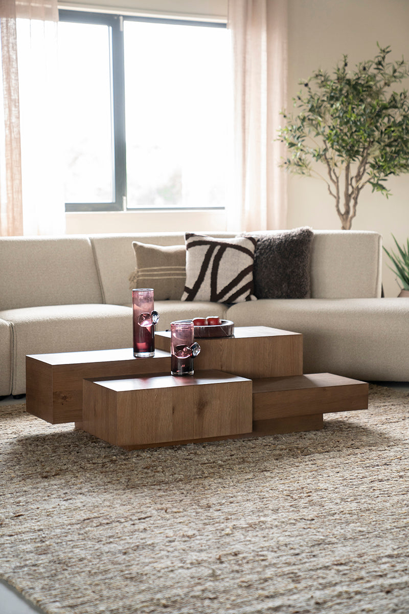 Quinten Oak Wood Rectangular Coffee Table
