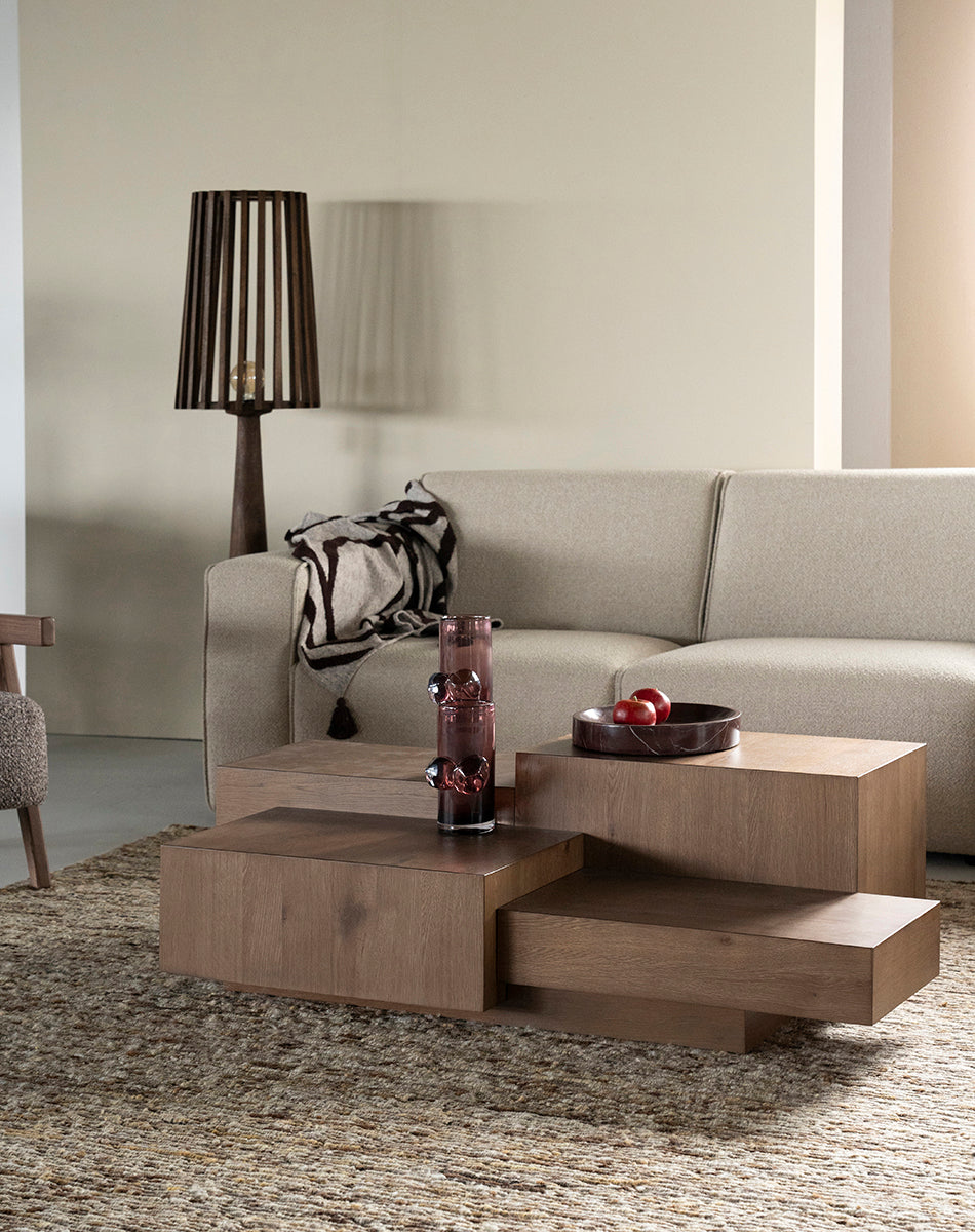 Quinten Oak Wood Rectangular Coffee Table