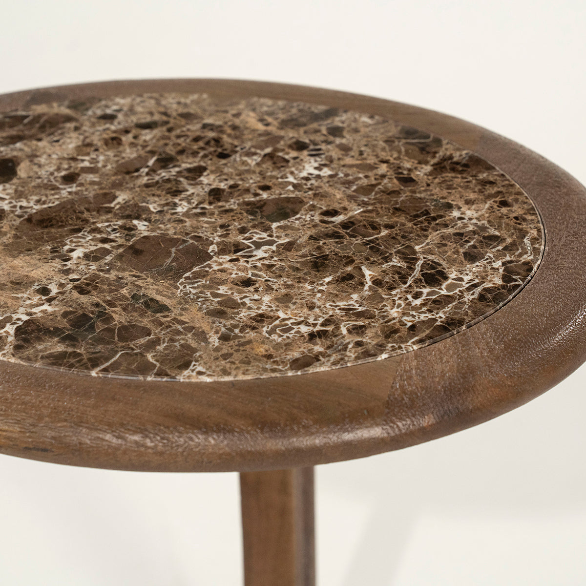 Vito Mango Wood/Marble Side Table