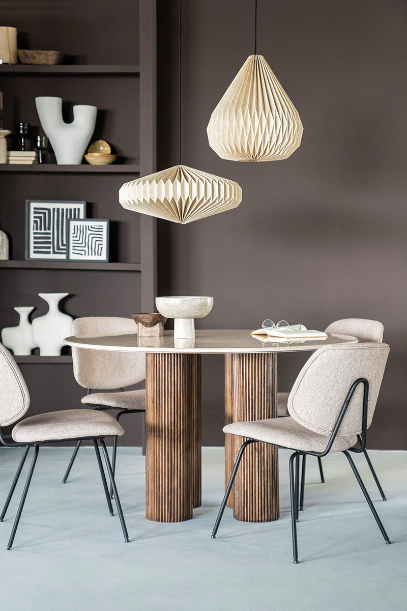Xavi Marble/Wood Dining Table