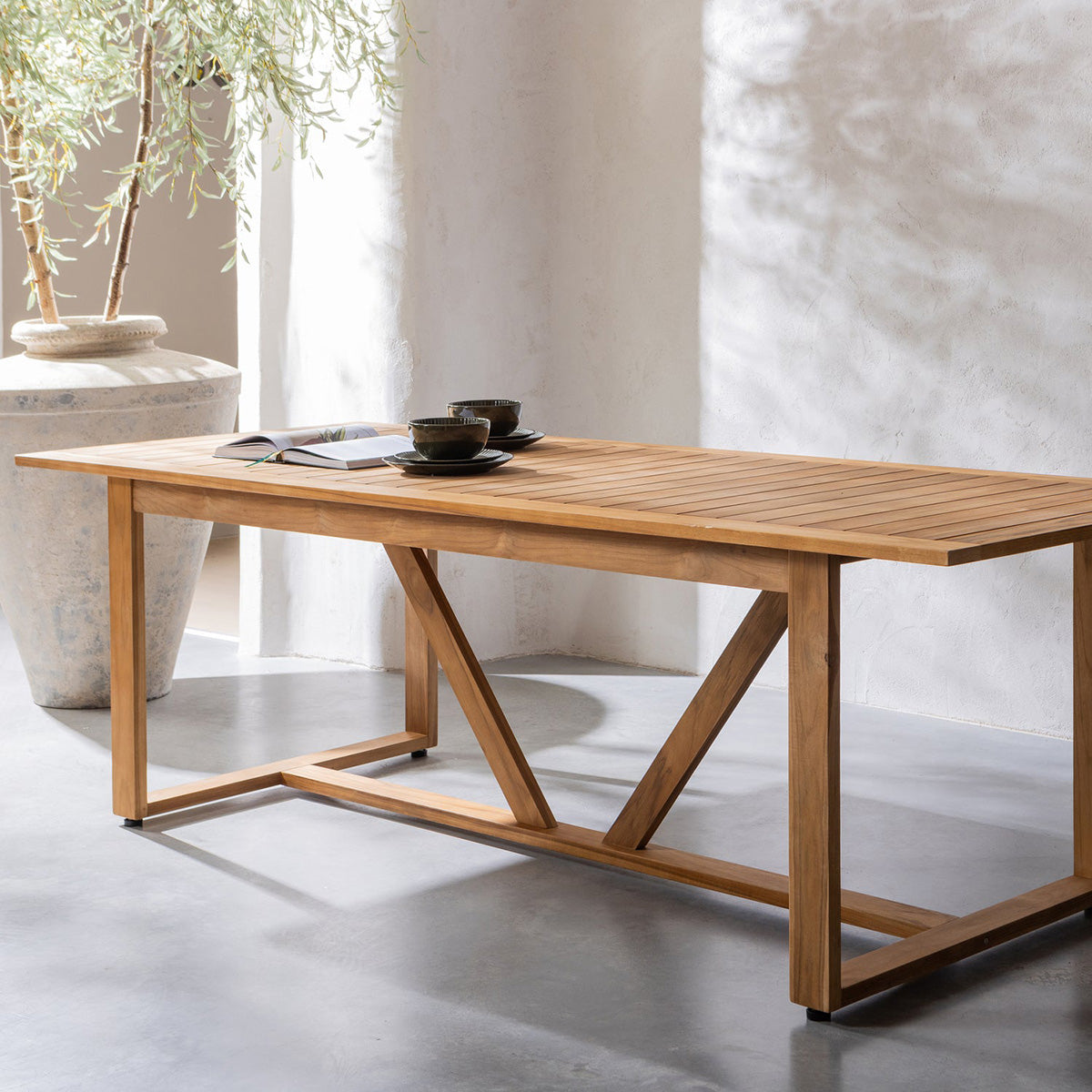 Beaver Natural Teak Wood Dining Table