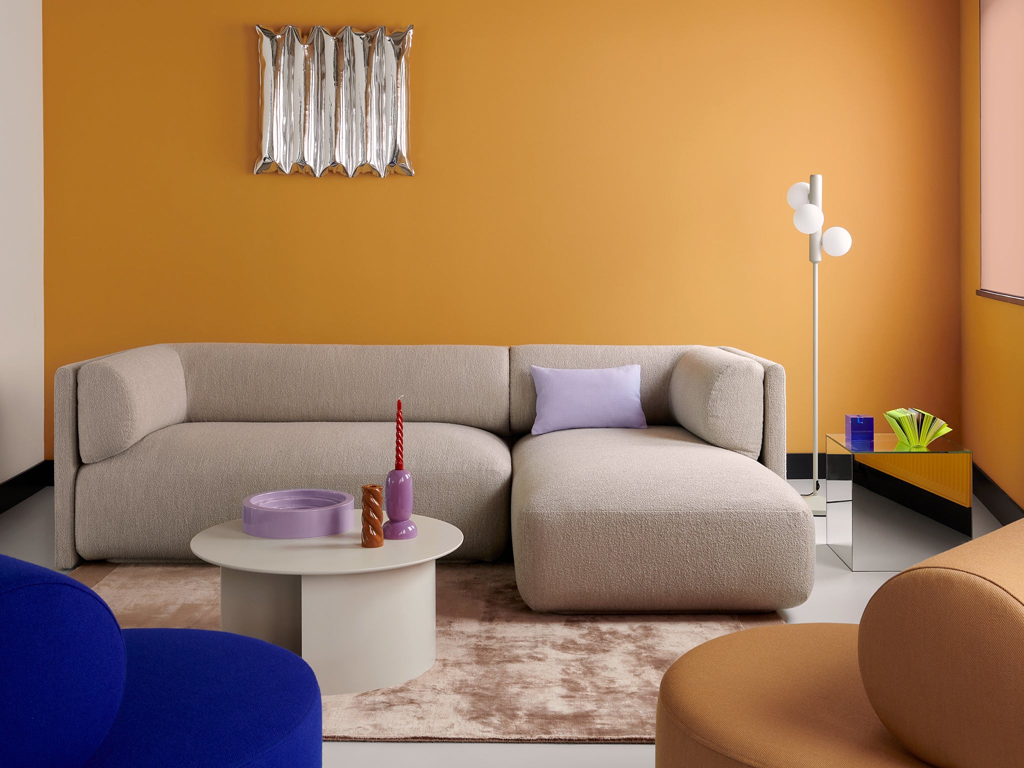 Bolster Corner Longchair Sofa