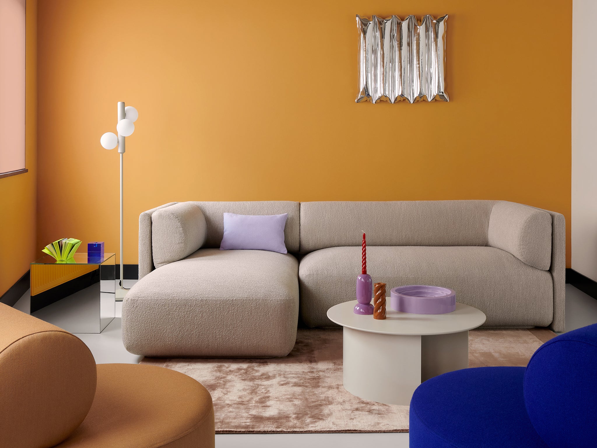 Bolster Corner Longchair Sofa