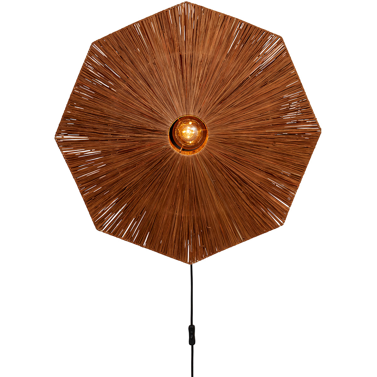 Panama Raffia Octogon Wall Lamp - WOO .Design