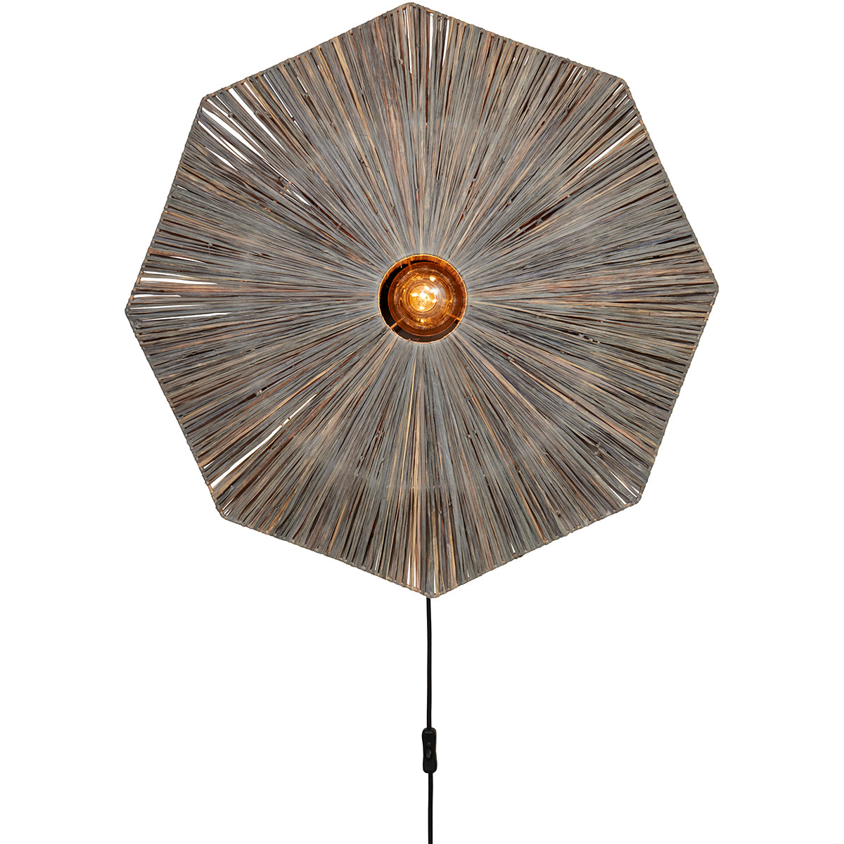Panama Raffia Octogon Wall Lamp - WOO .Design