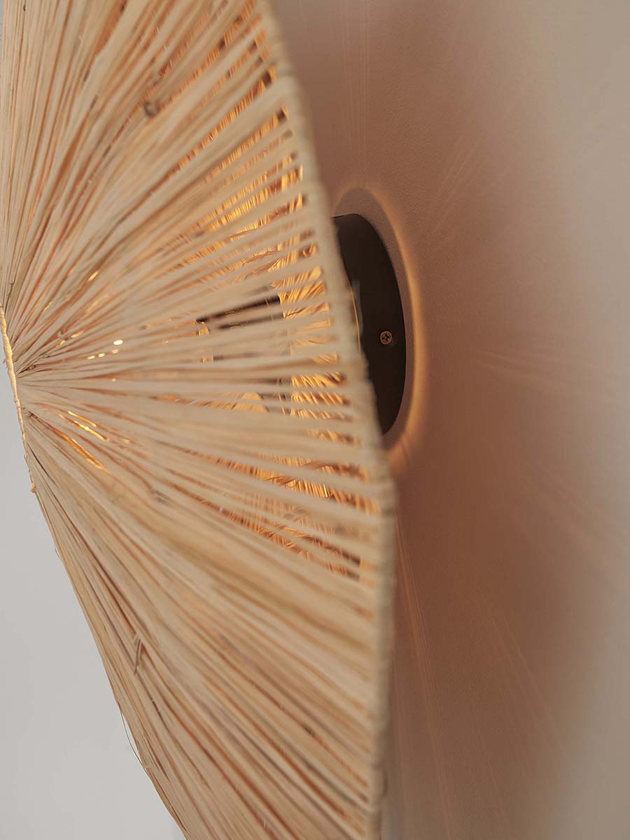 Panama Raffia Octogon Wall Lamp - WOO .Design