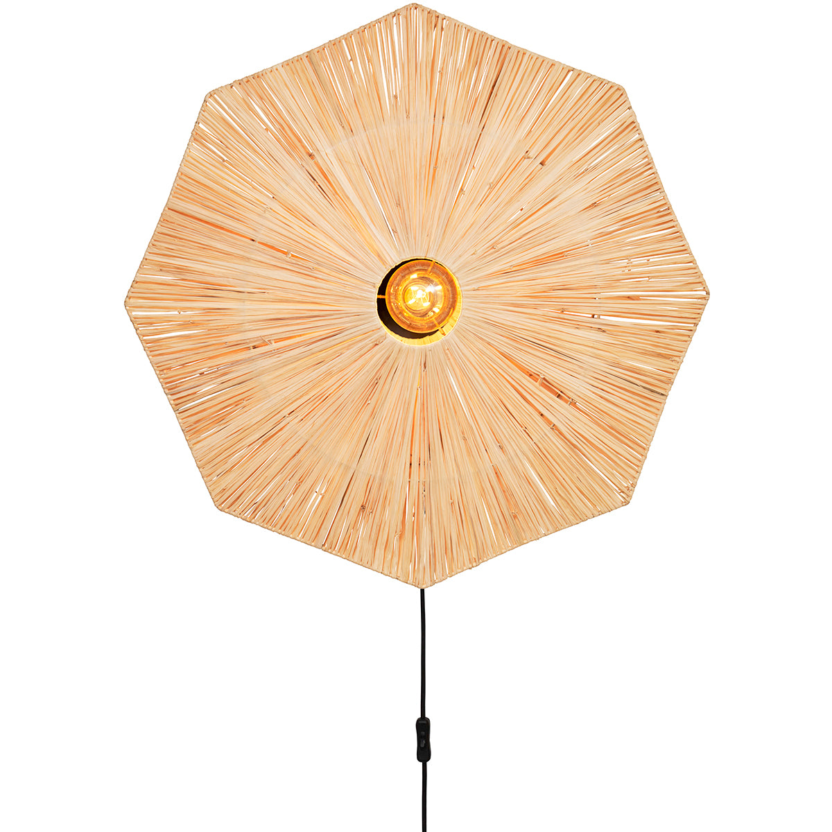 Panama Raffia Octogon Wall Lamp - WOO .Design