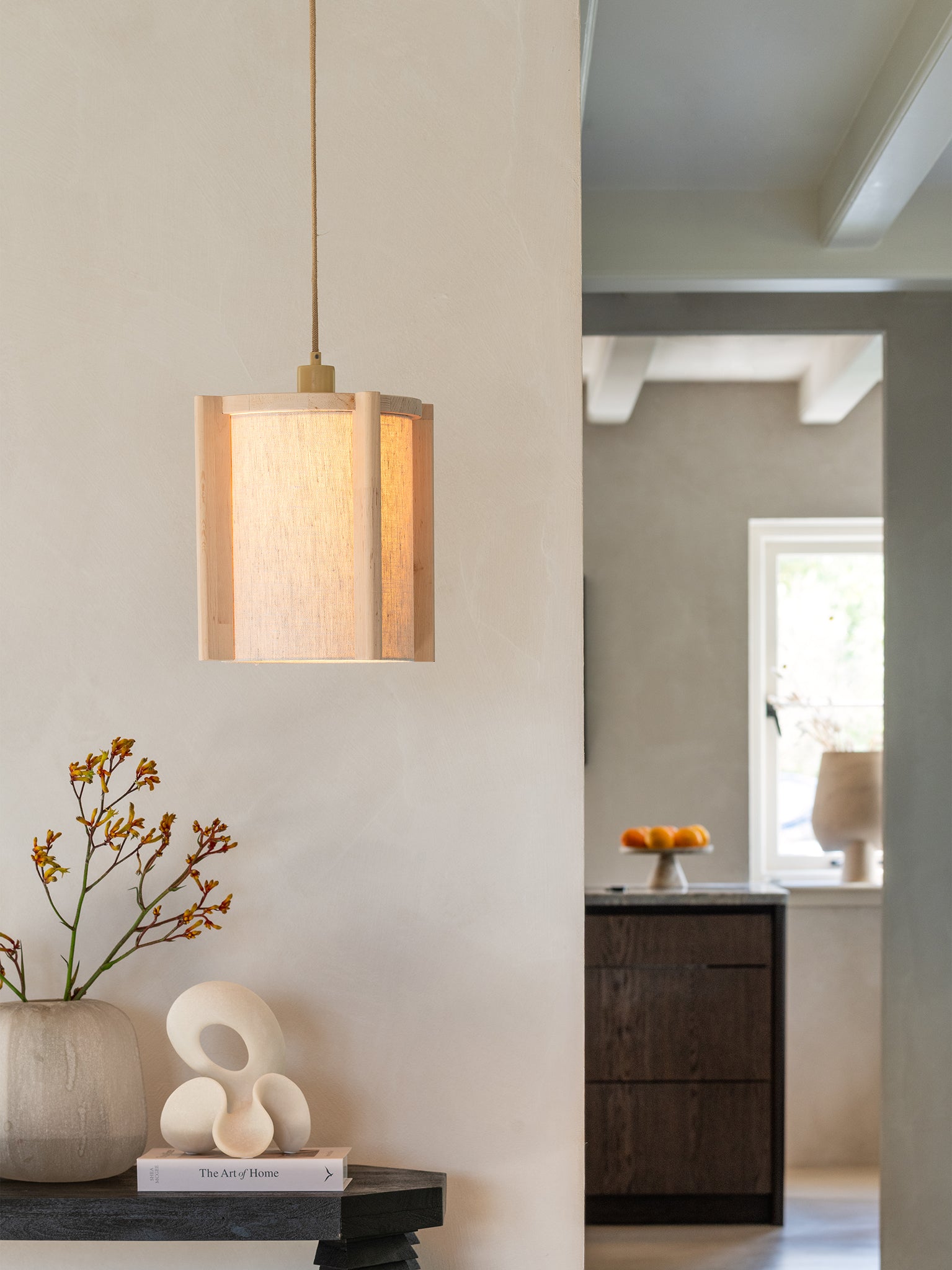 Corsica Beech Wood Hanging Lamp