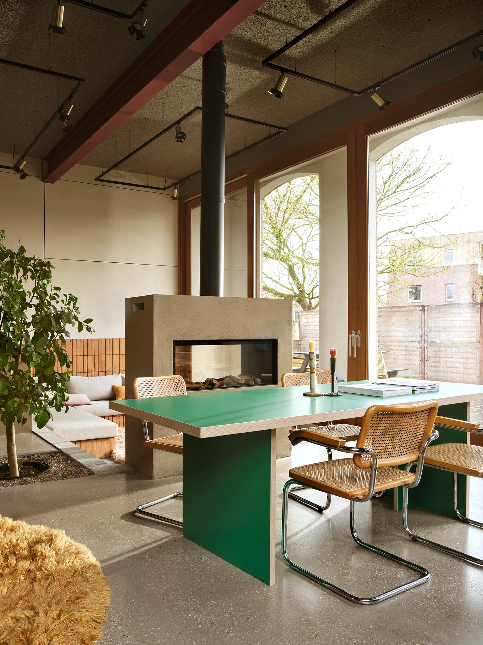 Fluffy Caramel Round Rug