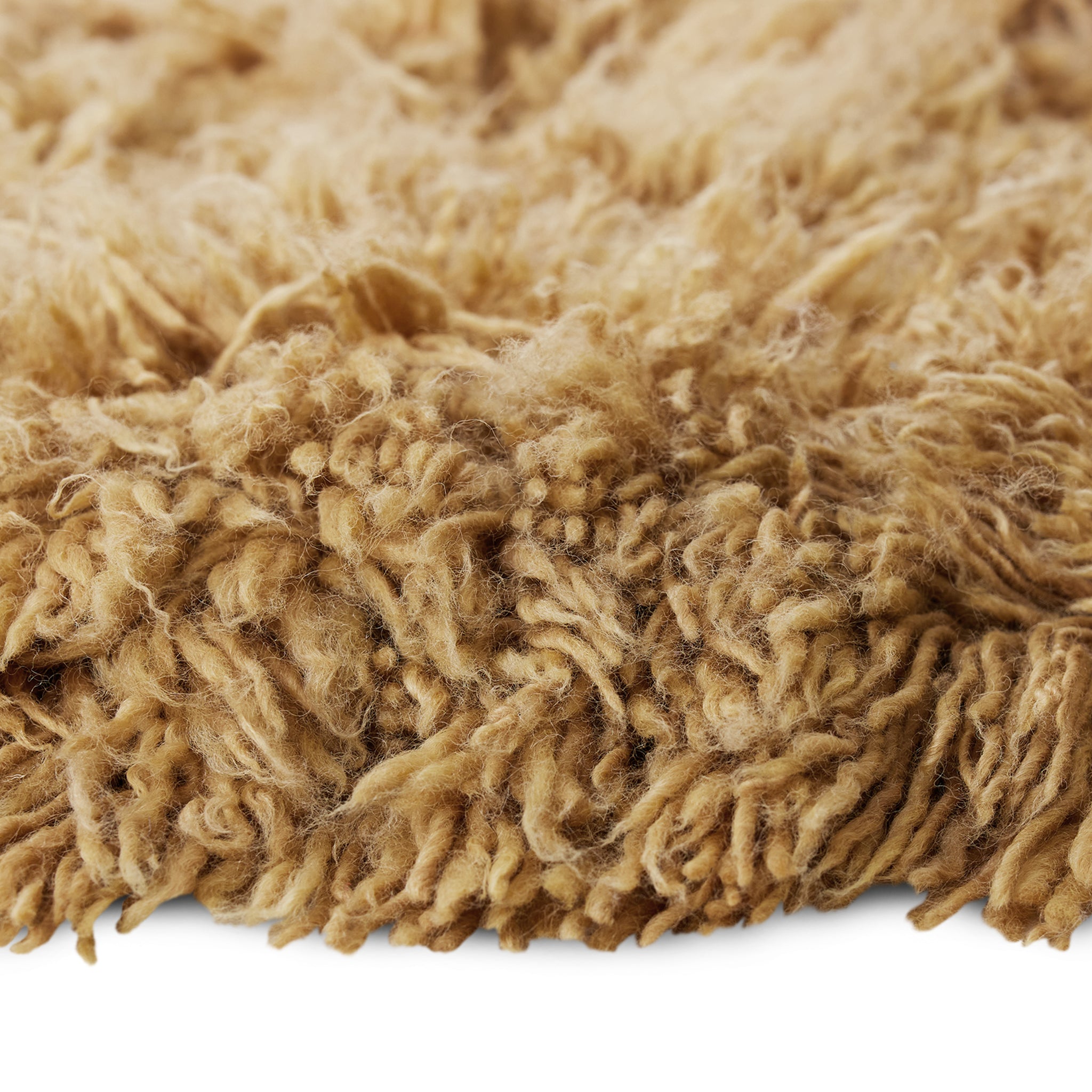 Fluffy Caramel Round Rug