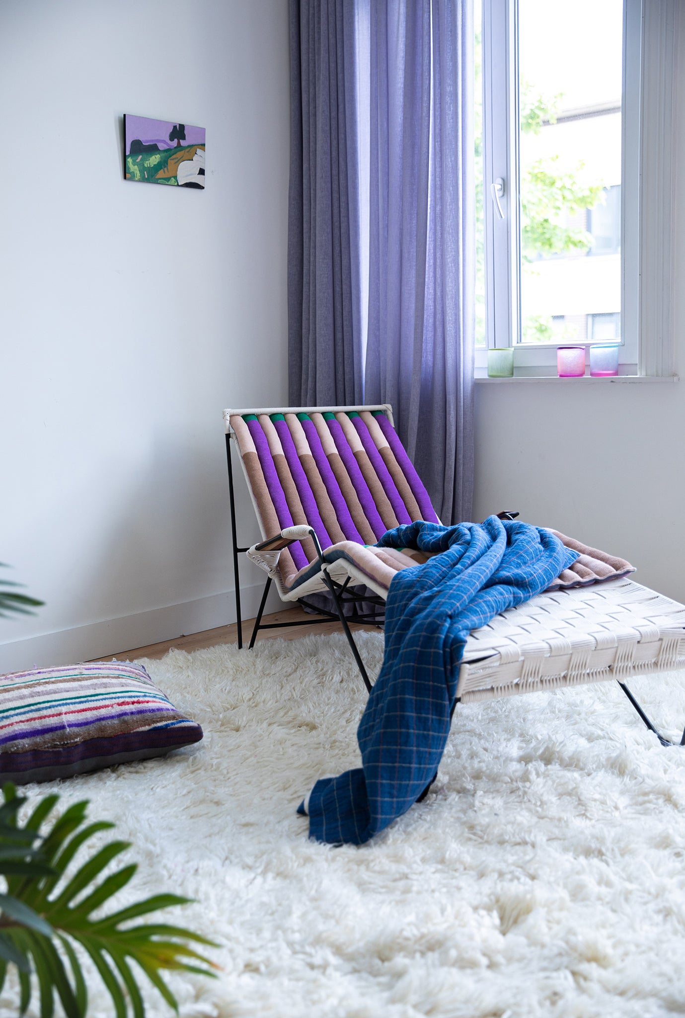 Fluffy Inner Circle Round Rug