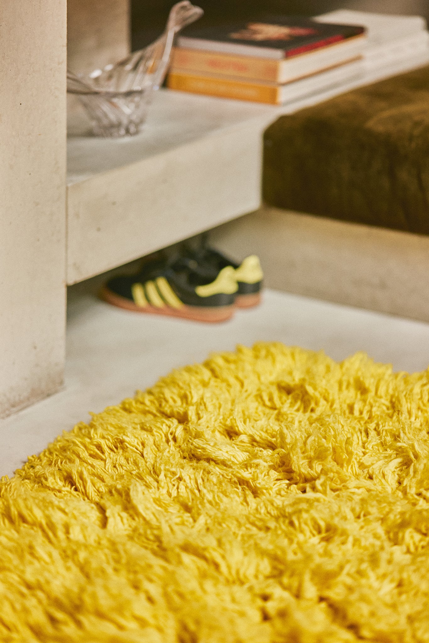 Fluffy Yellow Rug