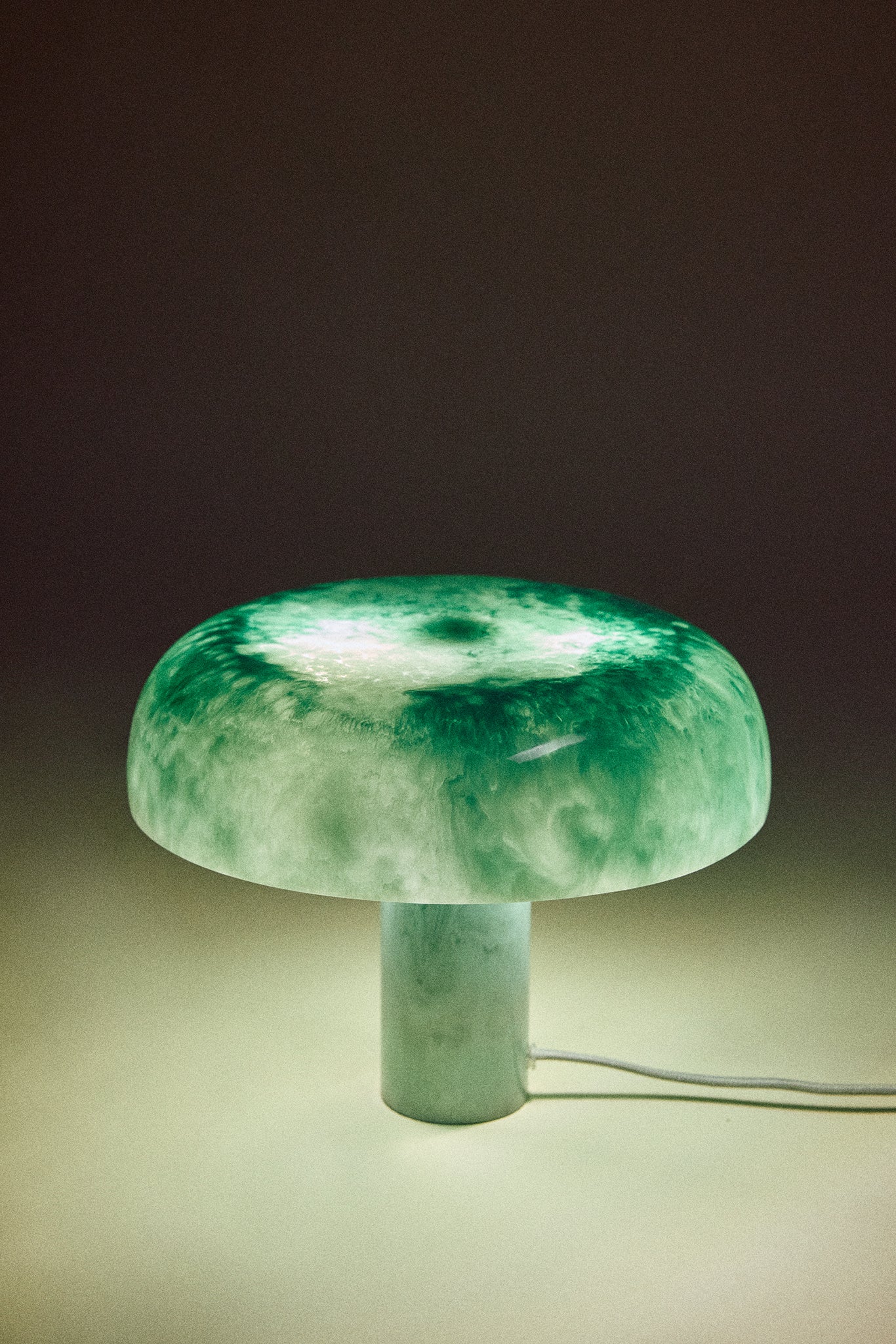 Mushroom Mint Small Table Lamp