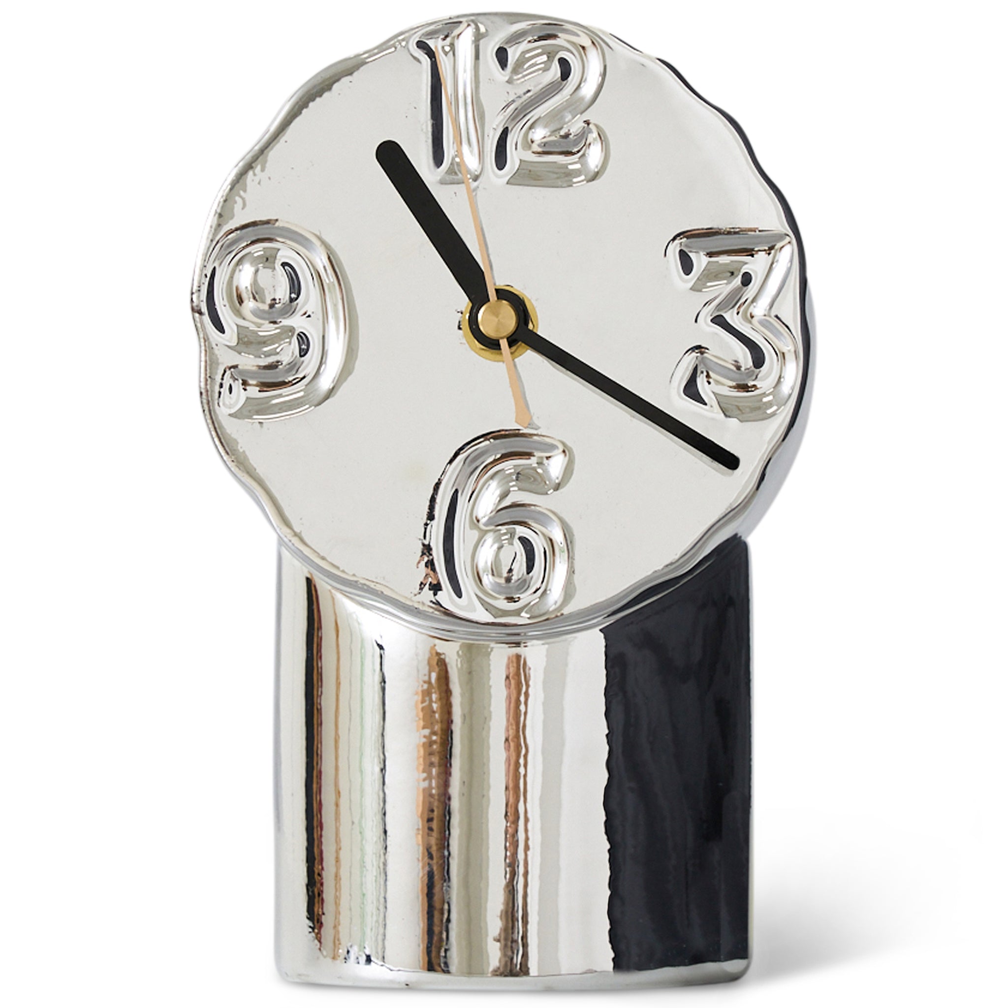 Retro Chrome Ceramic Clock