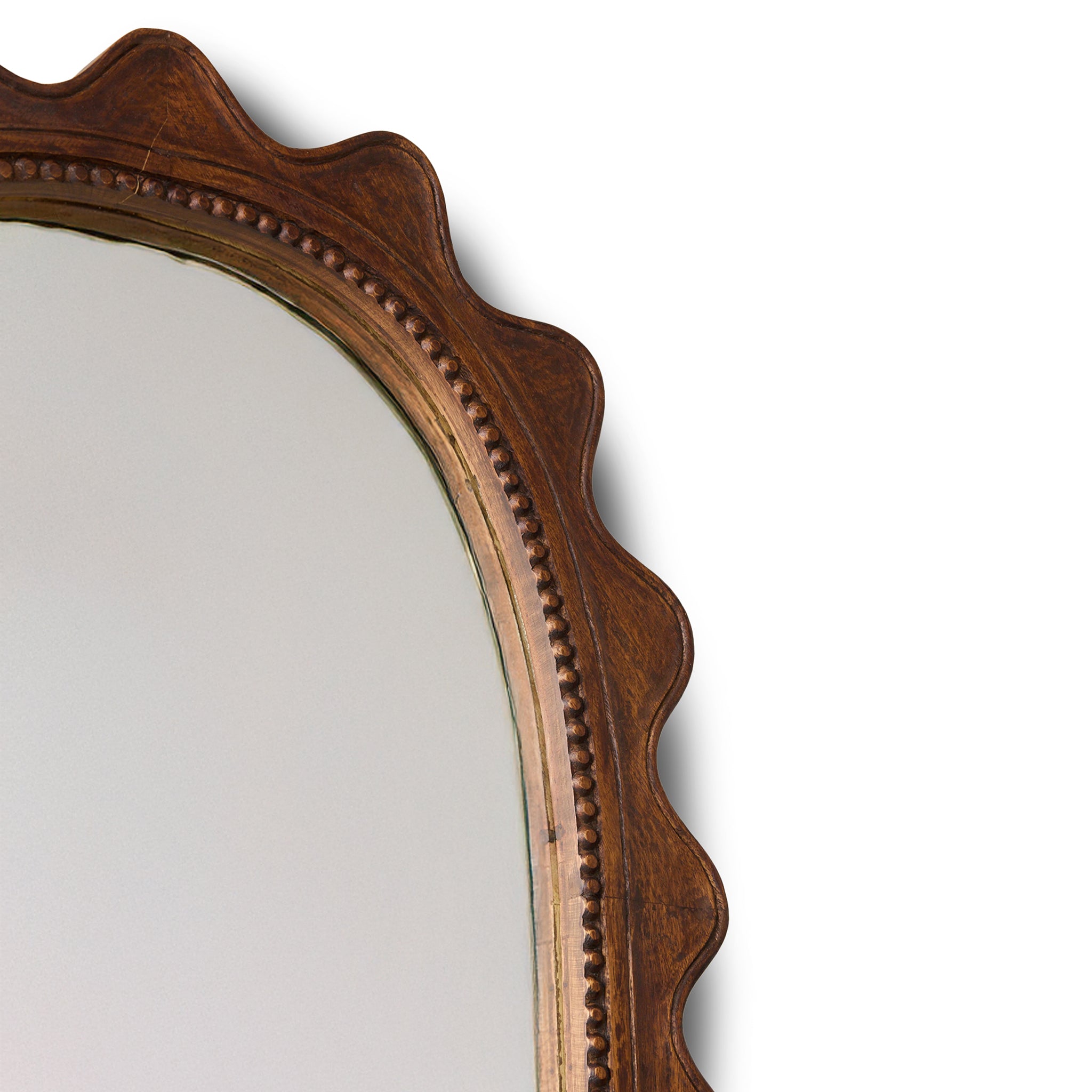 Wooden Ripple Mirror