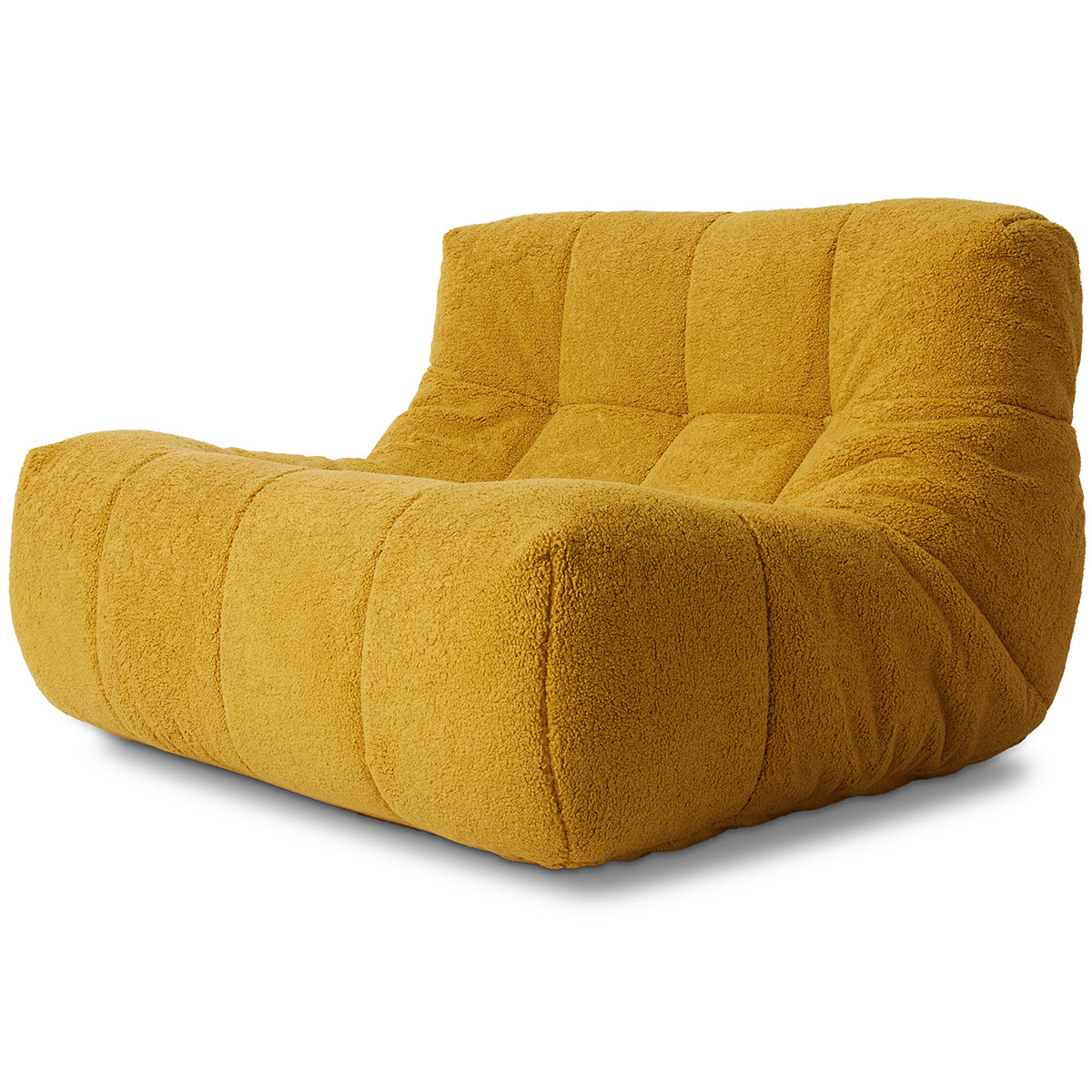Lazy Ochre Fluffy Lounge Chair