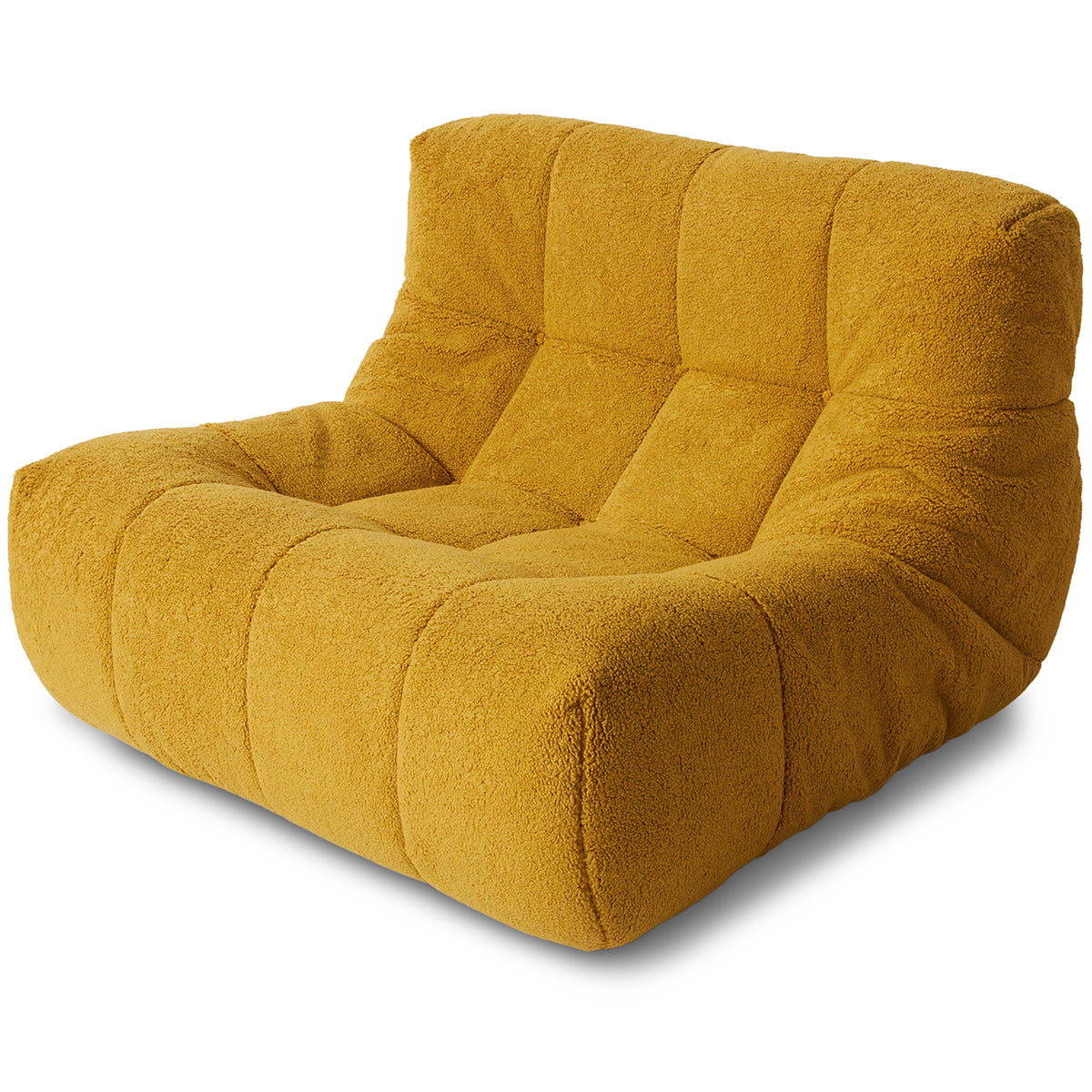 Lazy Ochre Fluffy Lounge Chair