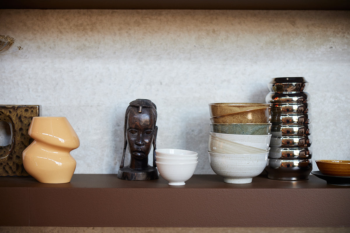 Ceramic Cappuccino Organic Vase