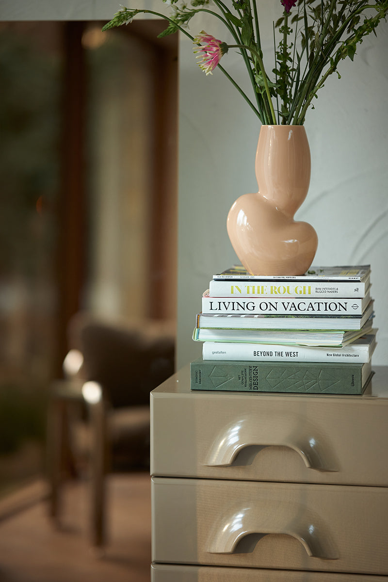 Ceramic Cream Organic Vase