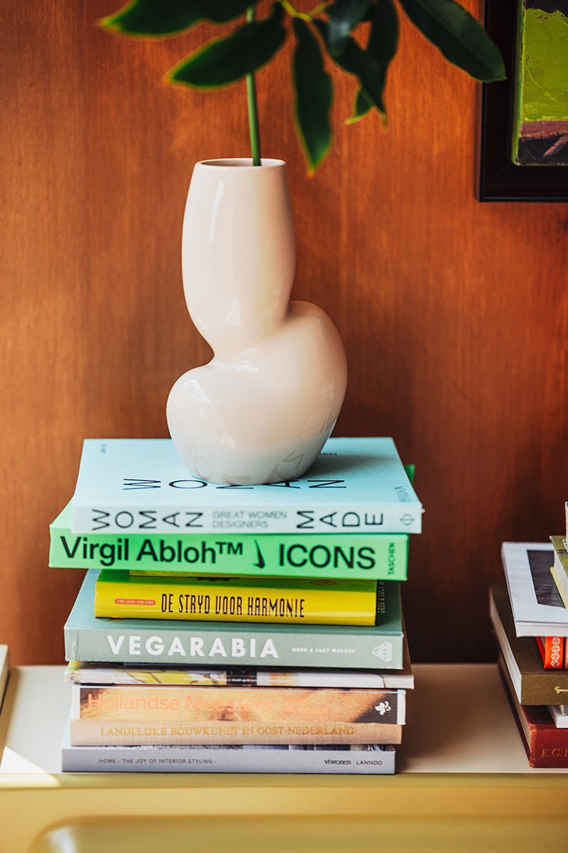 Ceramic Cream Organic Vase