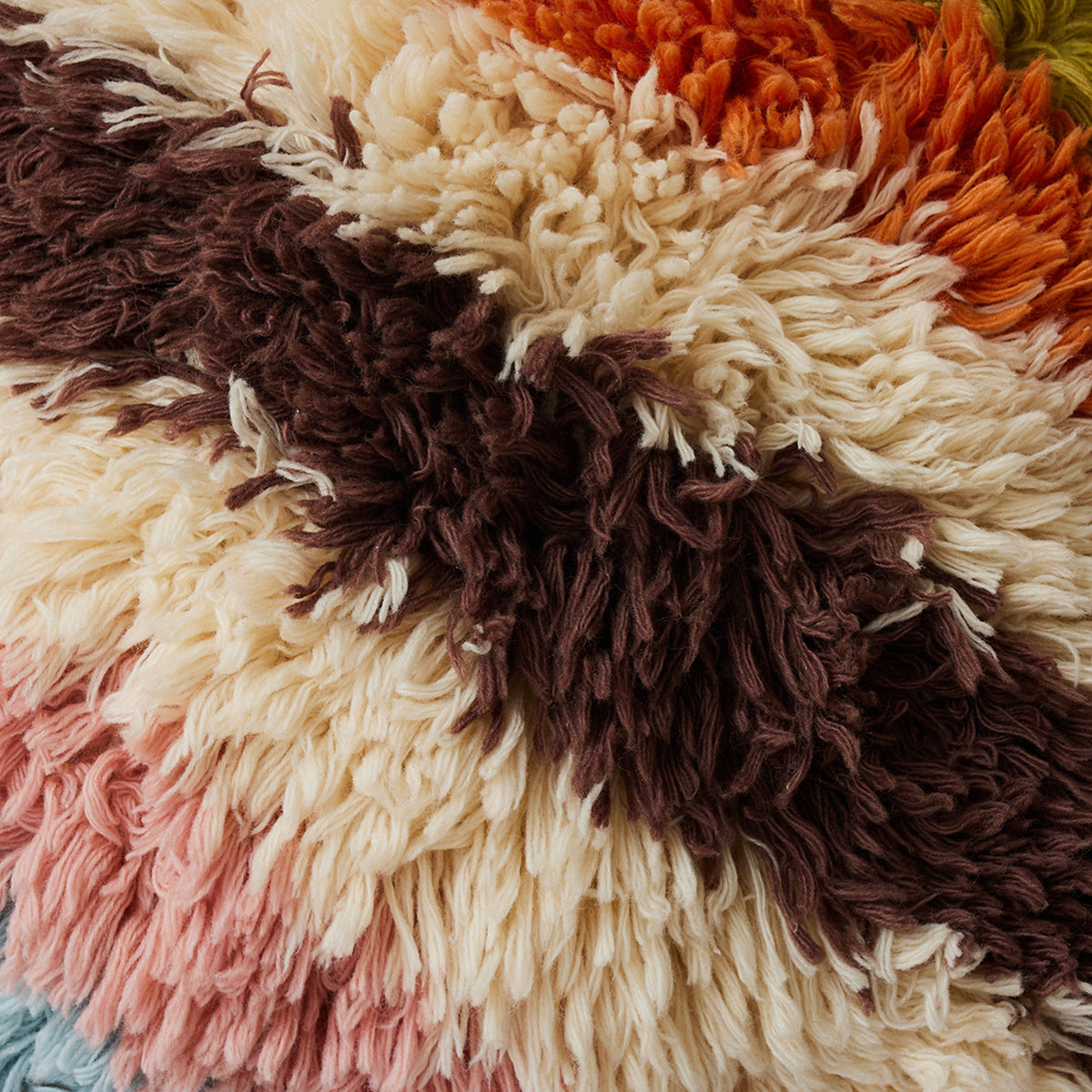 Fluffy Striped Cushion