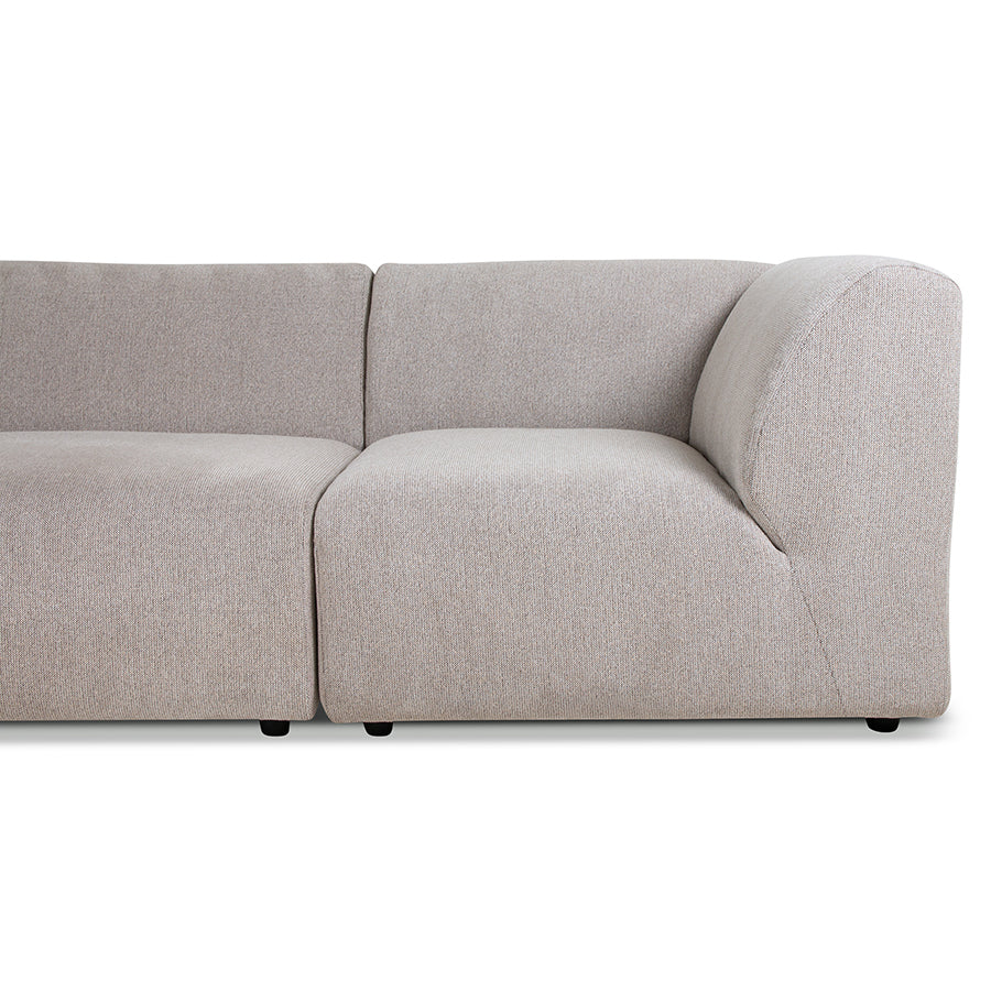 Jax Light Grey Snake Couch - Element Right End