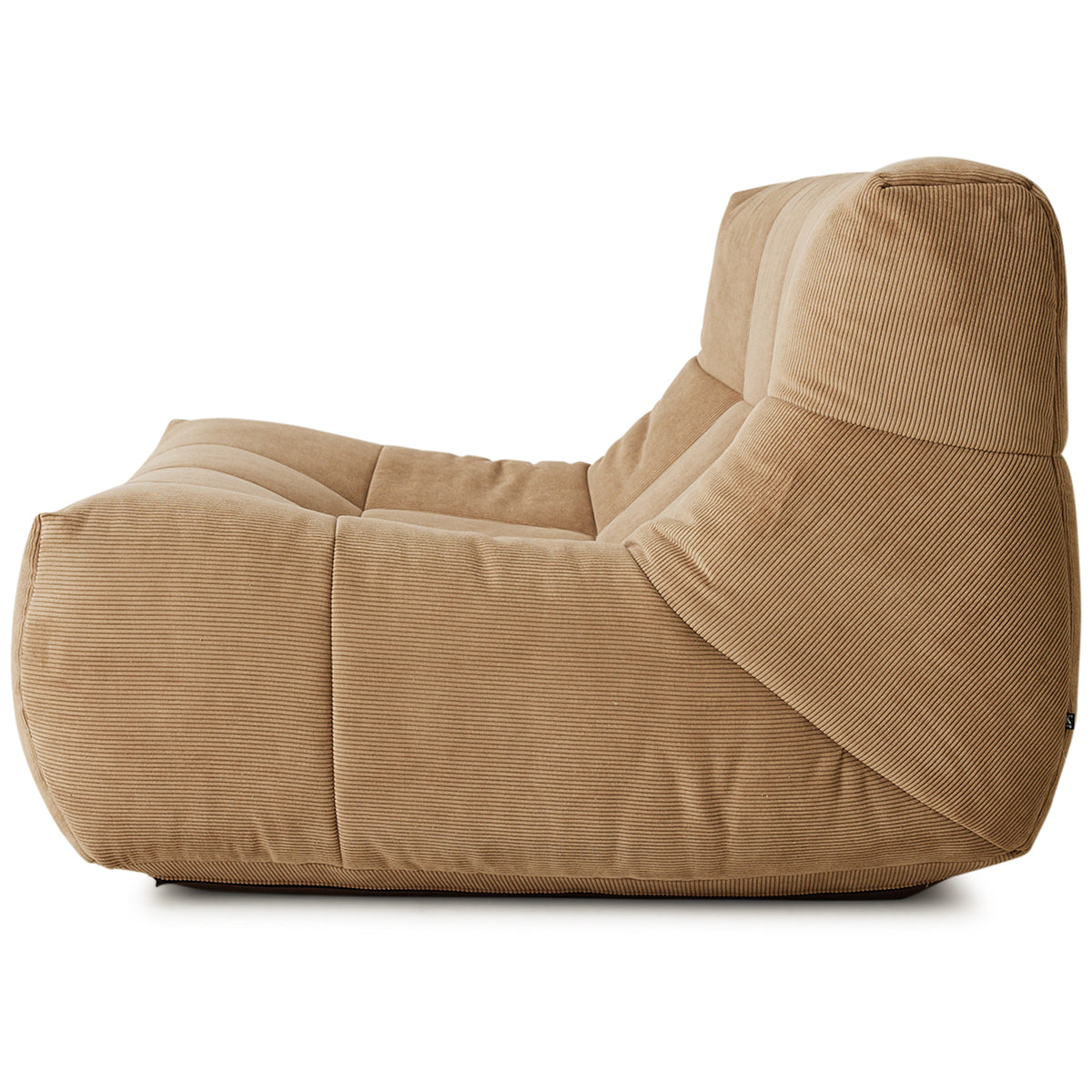 Lazy Brown Corduroy Rib Lounge Chair - WOO .Design