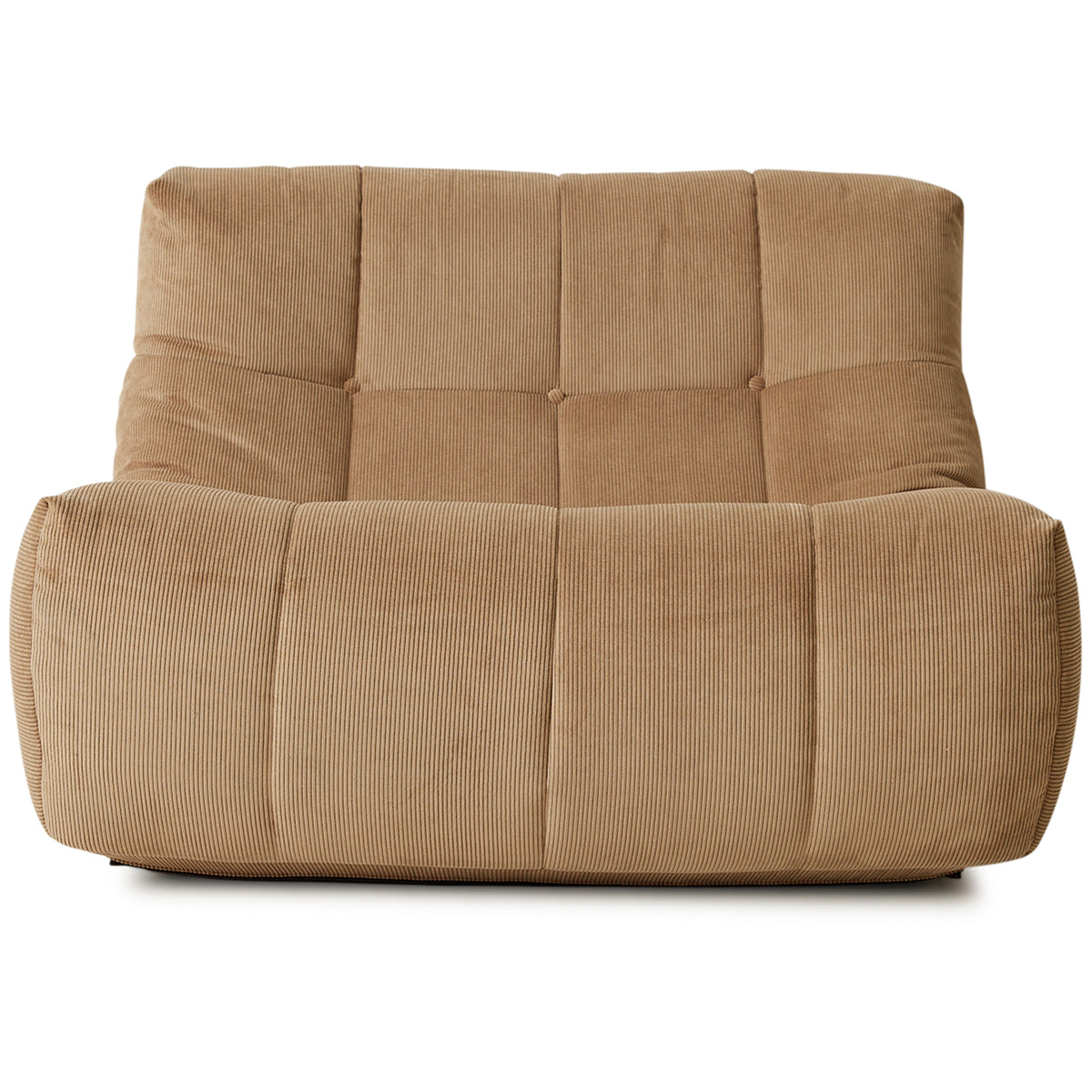 Lazy Brown Corduroy Rib Lounge Chair - WOO .Design