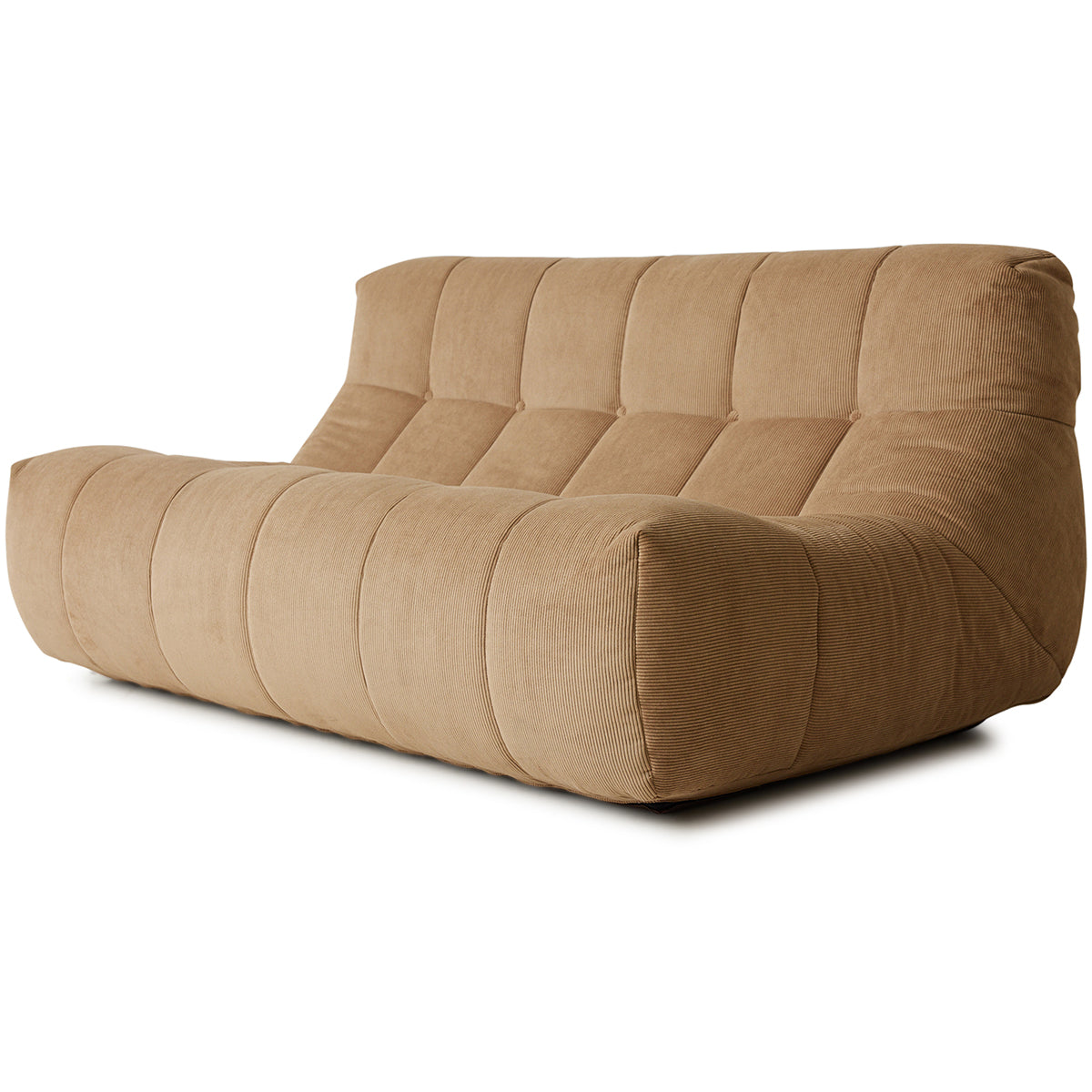 Lazy Brown Corduroy Rib Lounge Bench - WOO .Design