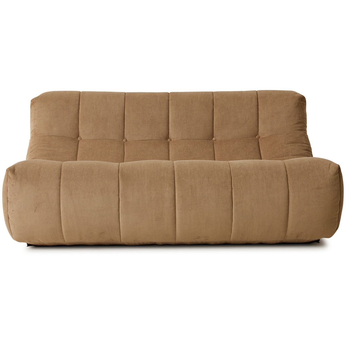 Lazy Brown Corduroy Rib Lounge Bench - WOO .Design
