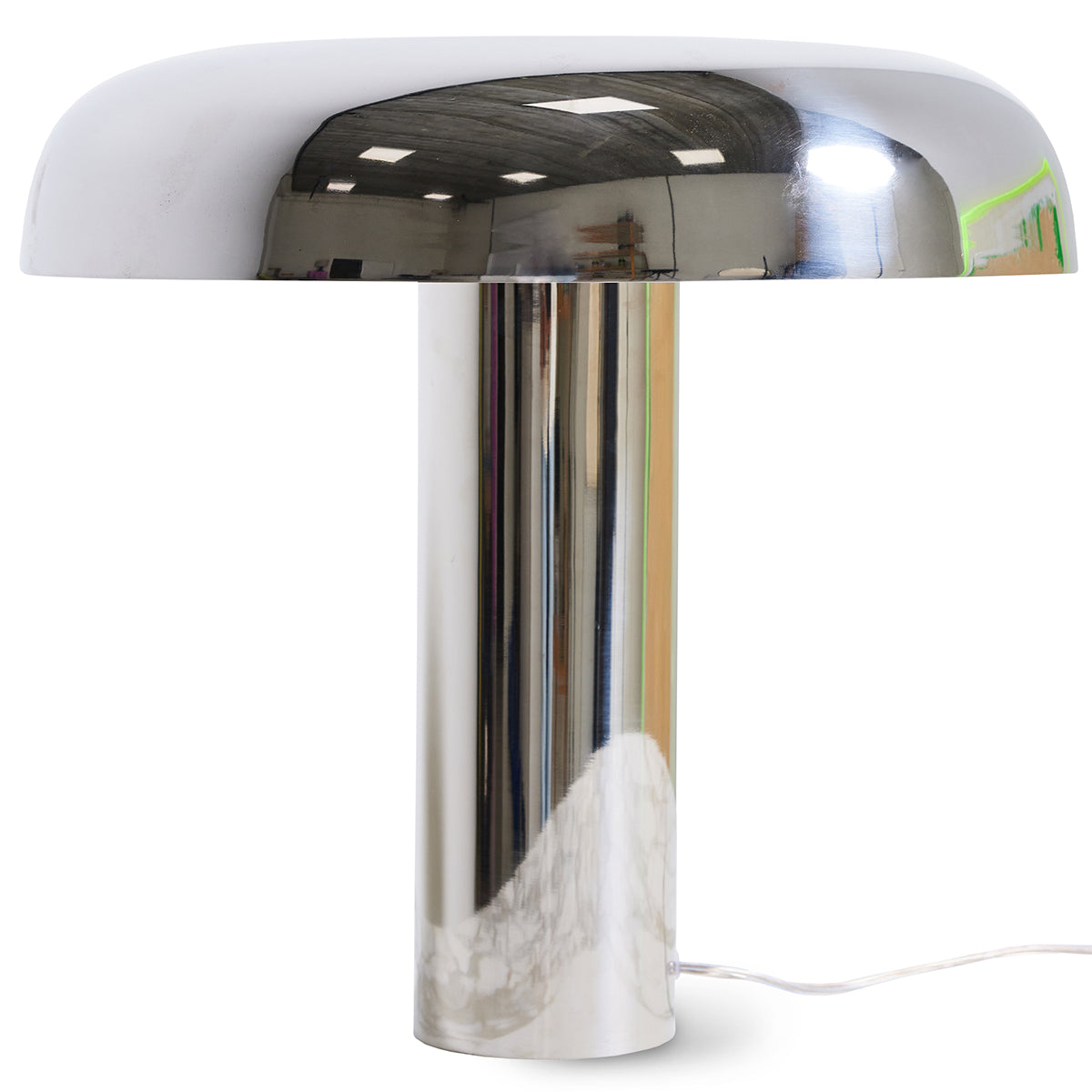 Mushroom Chrome Table Lamp