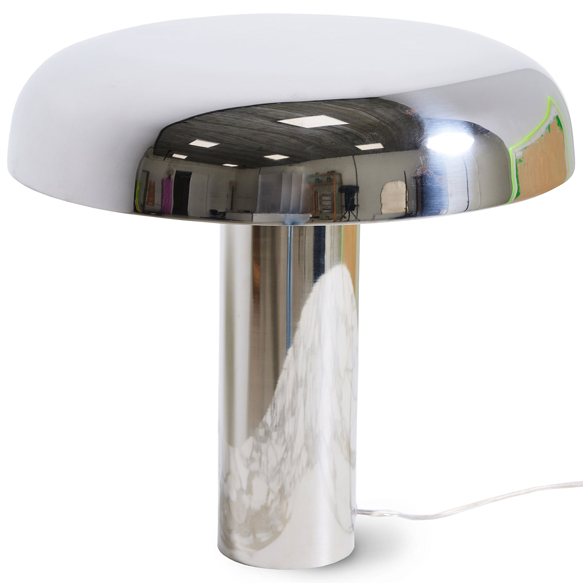 Mushroom Chrome Table Lamp