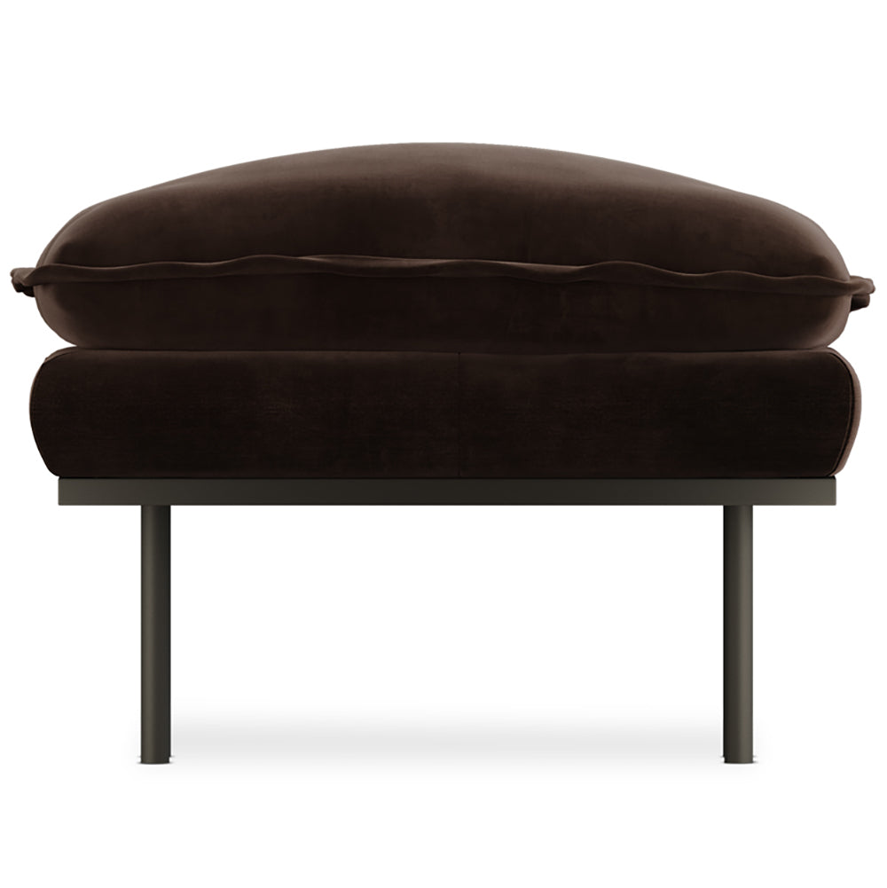 Retro Royal Velvet Hocker
