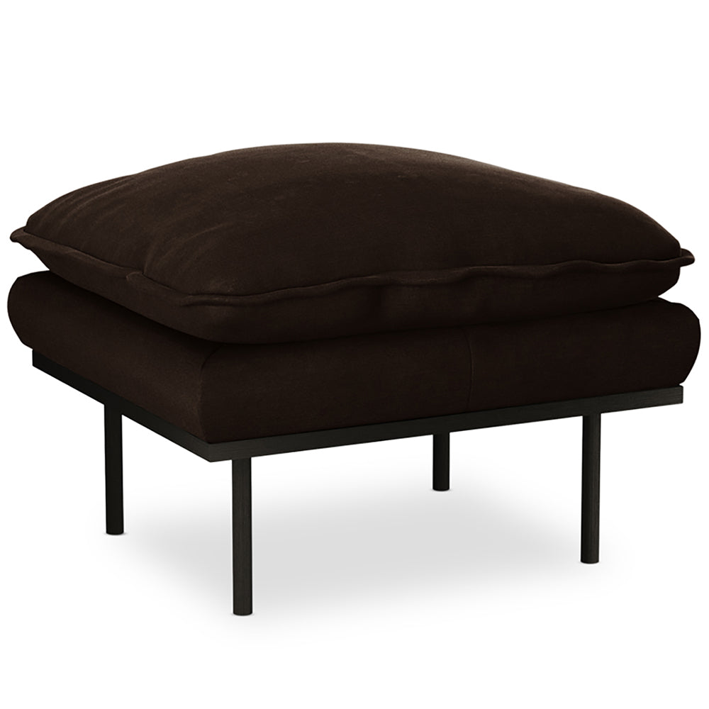 Retro Royal Velvet Hocker