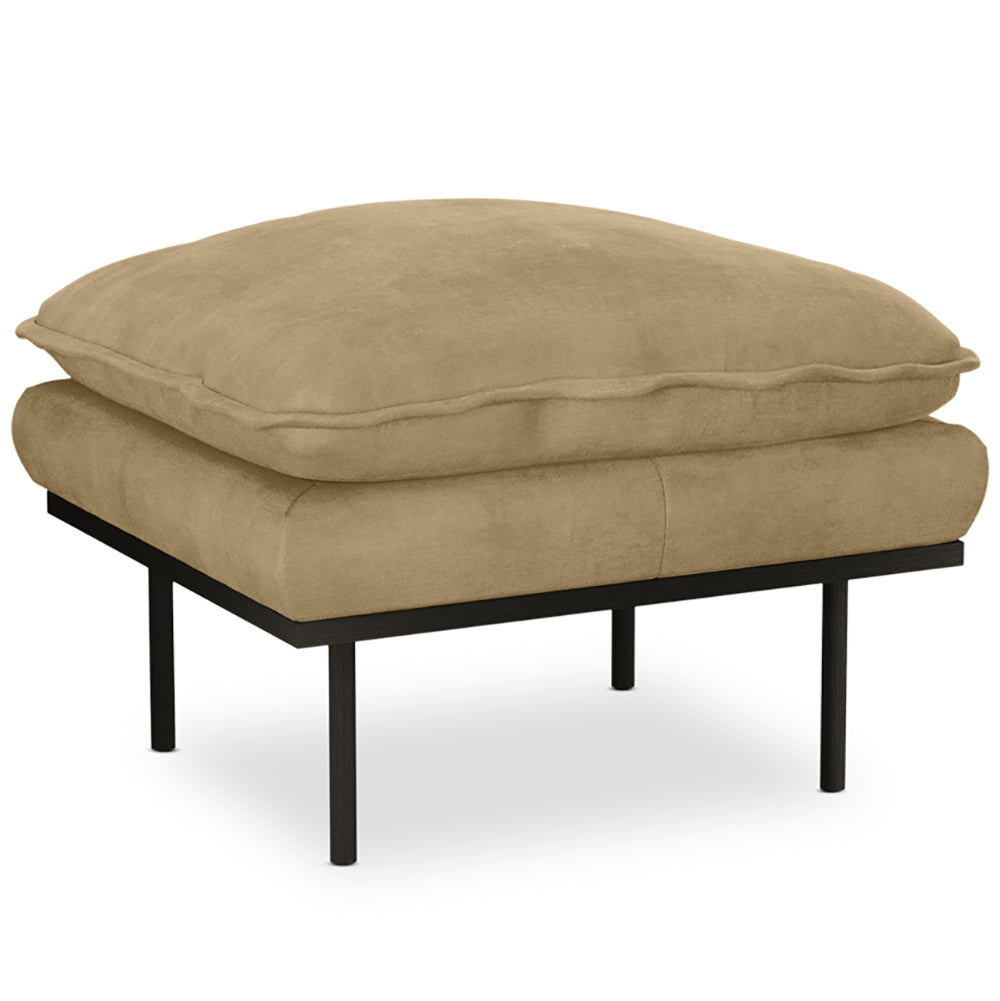 Retro Royal Velvet Hocker