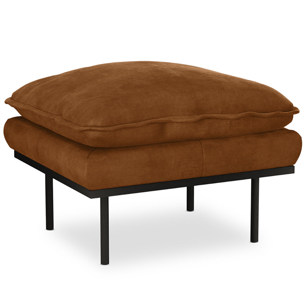 Retro Royal Velvet Hocker