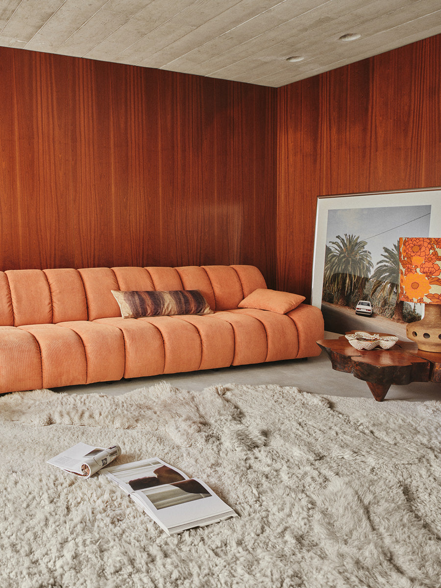 Wave Corduroy Rib Couch - Element Right Low Arm