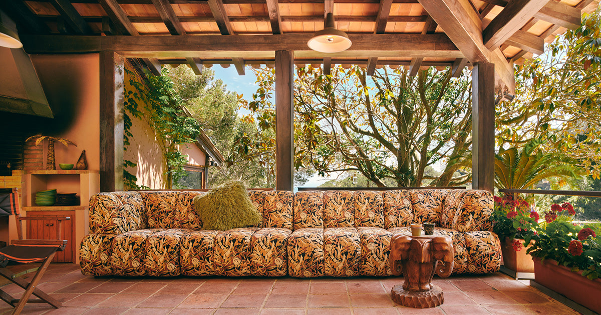 Wave Printed Hollywood Couch - Element Middle