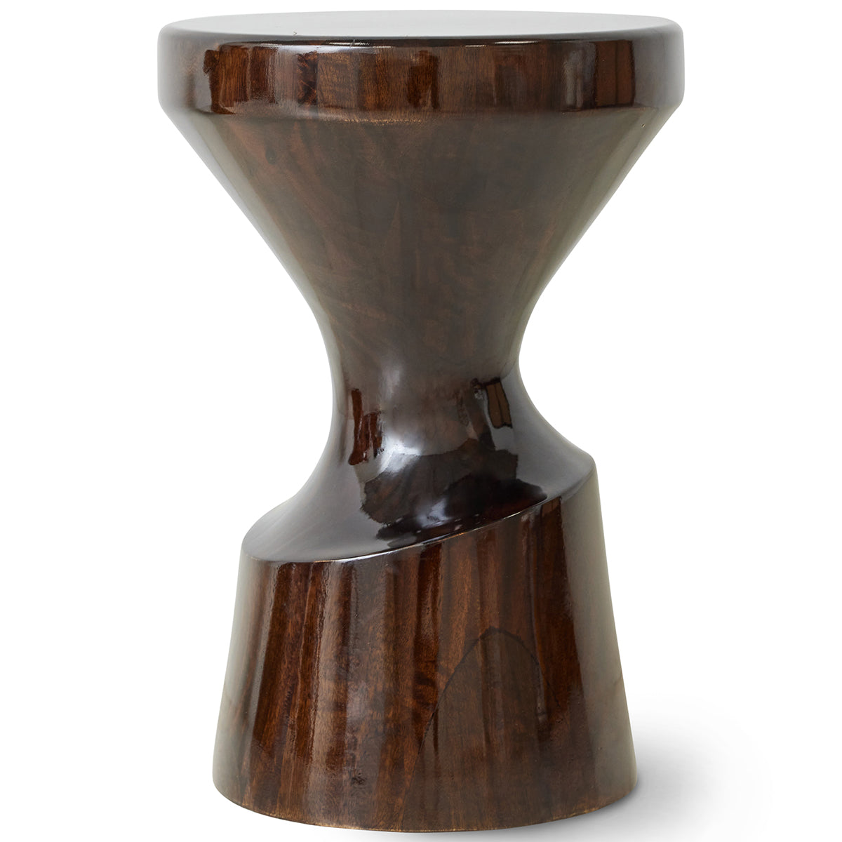 Wooden Burgundy Stool