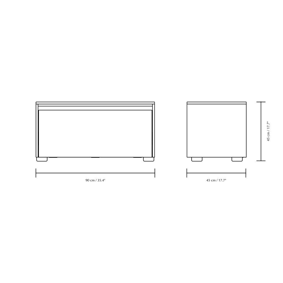 Hideaway Cane Door Storage Bench with Cushion