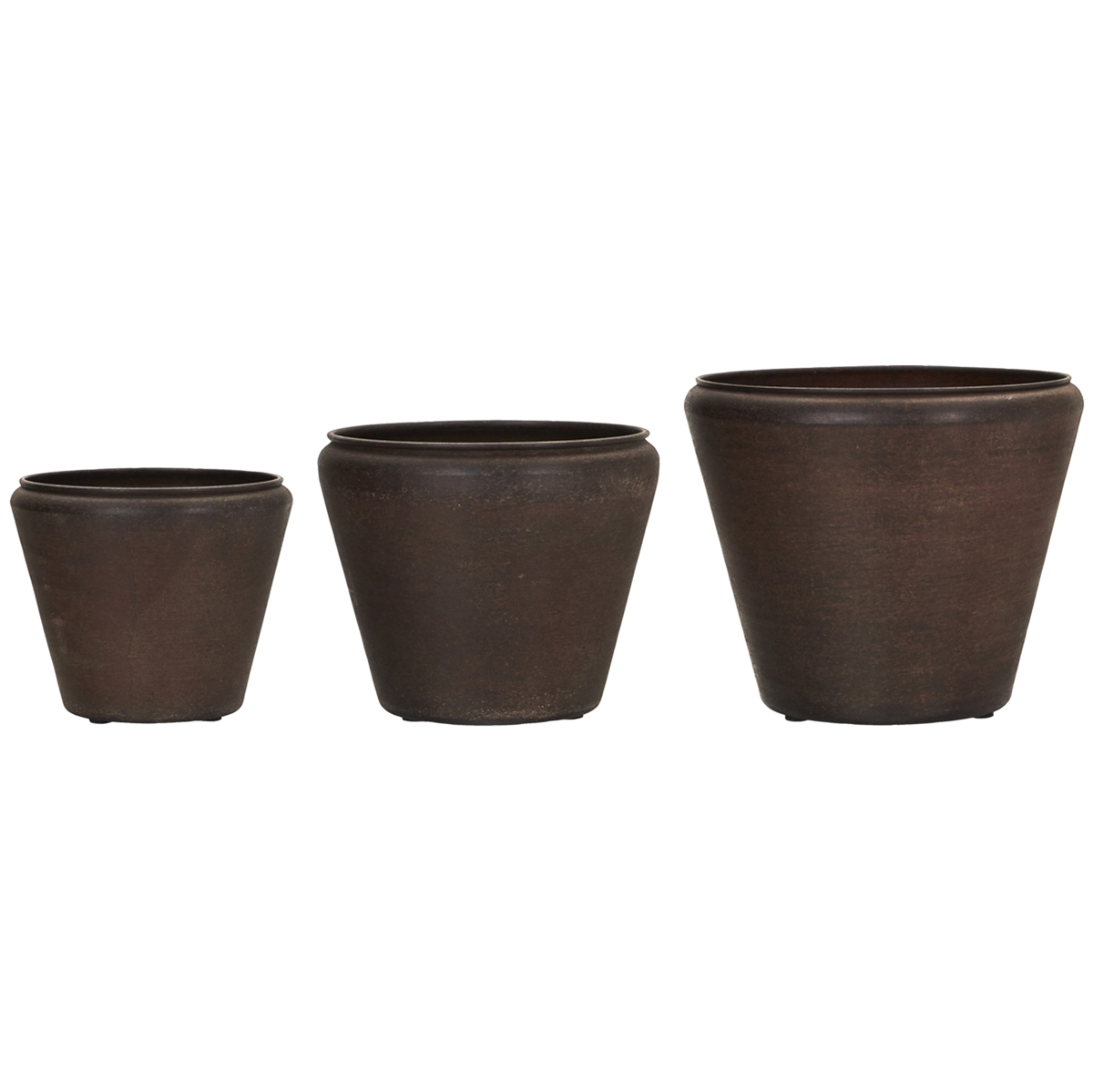 Funnel Antique Brown Planter (3/Set)
